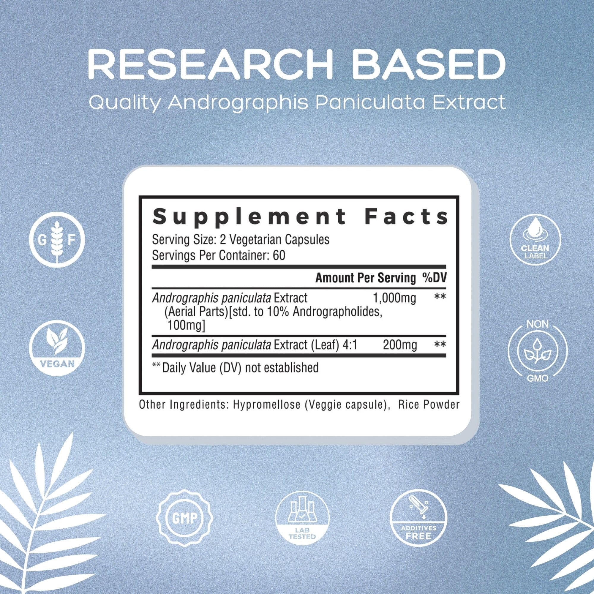 Palmara Health Premium Andrographis Paniculata Extract 1,200mg with 100mg Andrographolides Vegan Capsules for Immune & Digestive Support, Non-GMO, Gluten Free, Herbal Dietary Supplement Palmara HealthAu supplements