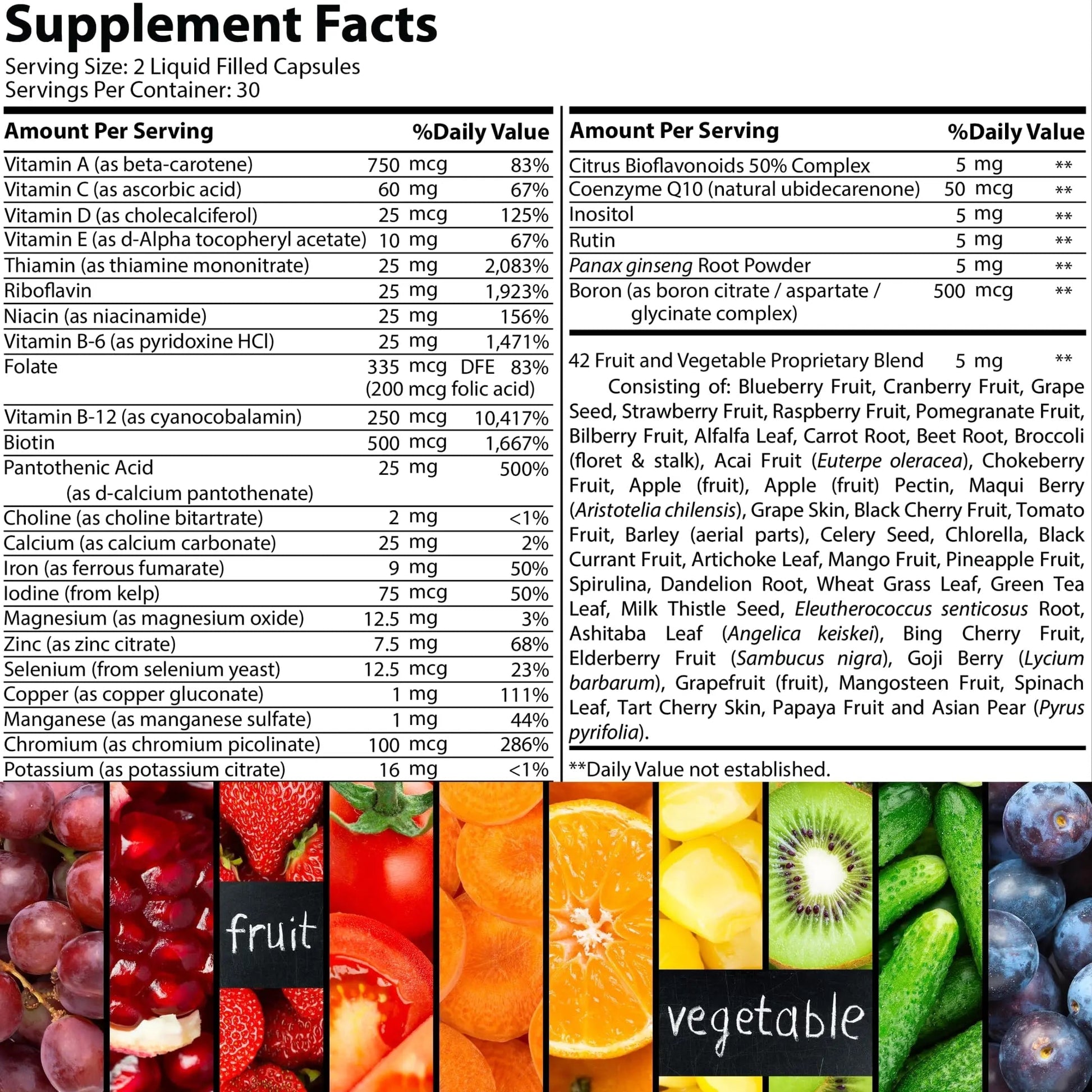 Iman Vitamins Halal Complete Multivitamin Capsules for Adults Men & Women | 42 Fruit & Vegetable Blend Iman VitaminsAu supplements