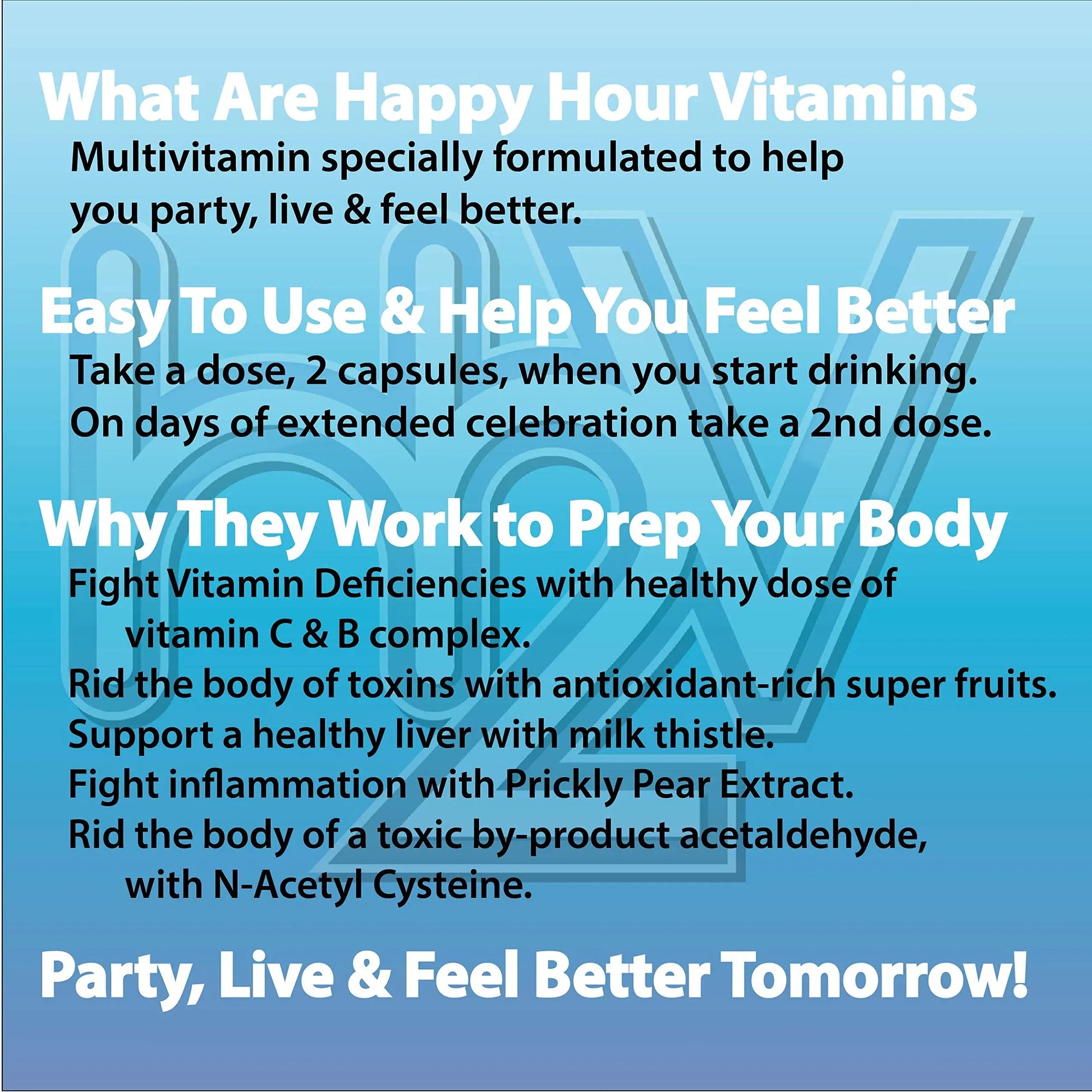 Happy Hour Vitamins Bottle - Multivitamin Formulated for Better Mornings – Live & Feel Better with Milk Thistle, Prickly Pear Cactus Happy Hour VitaminsAu supplements