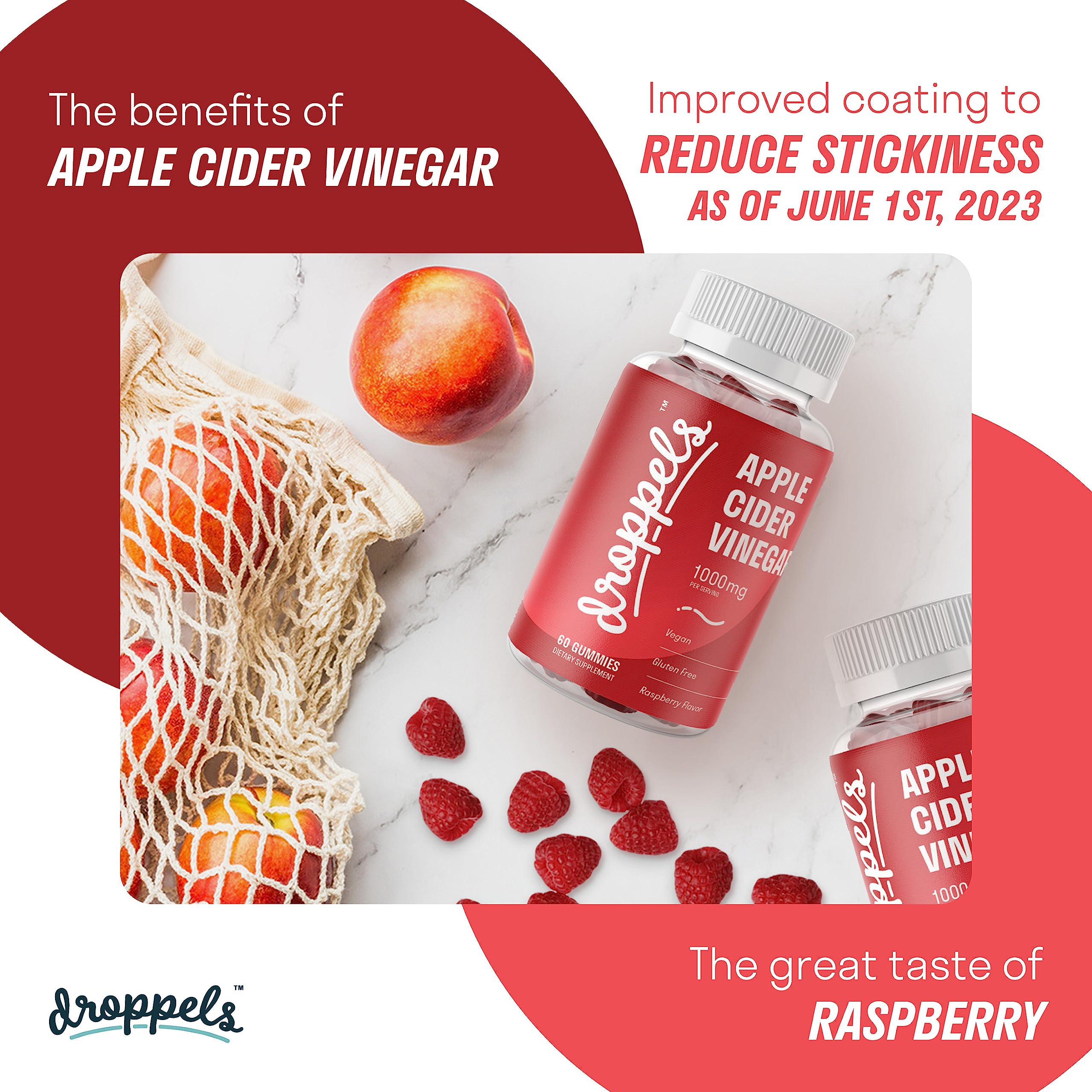 Droppels Apple Cider Vinegar Gummies 1000mg with Beet Root & Pomegranate - ACV Keto DroppelsAu supplements