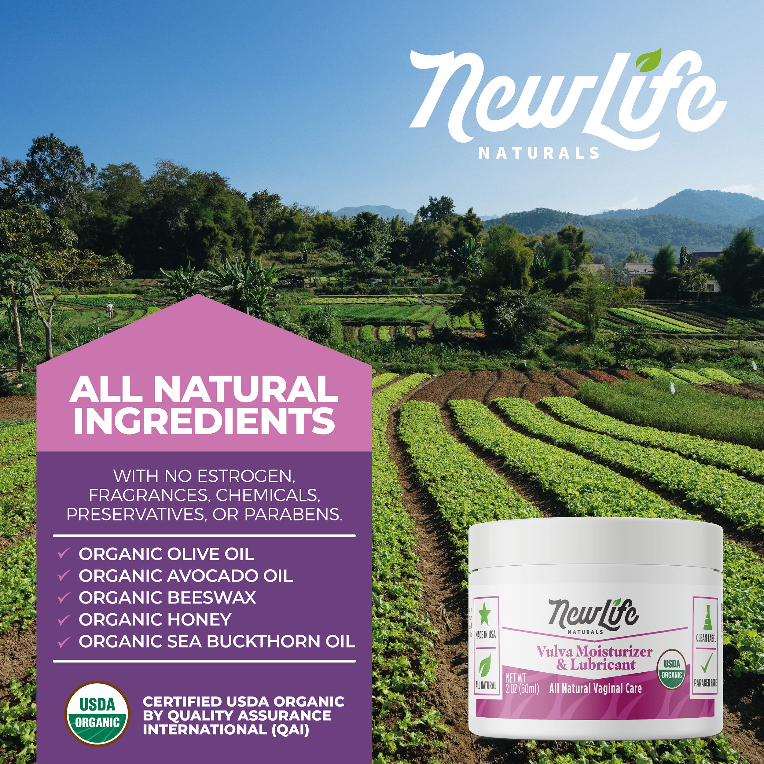 NewLife Naturals Organic Vulva Cream - Vaginal Moisturizer - Intimate Feminine Care NewLife NaturalsAu supplements