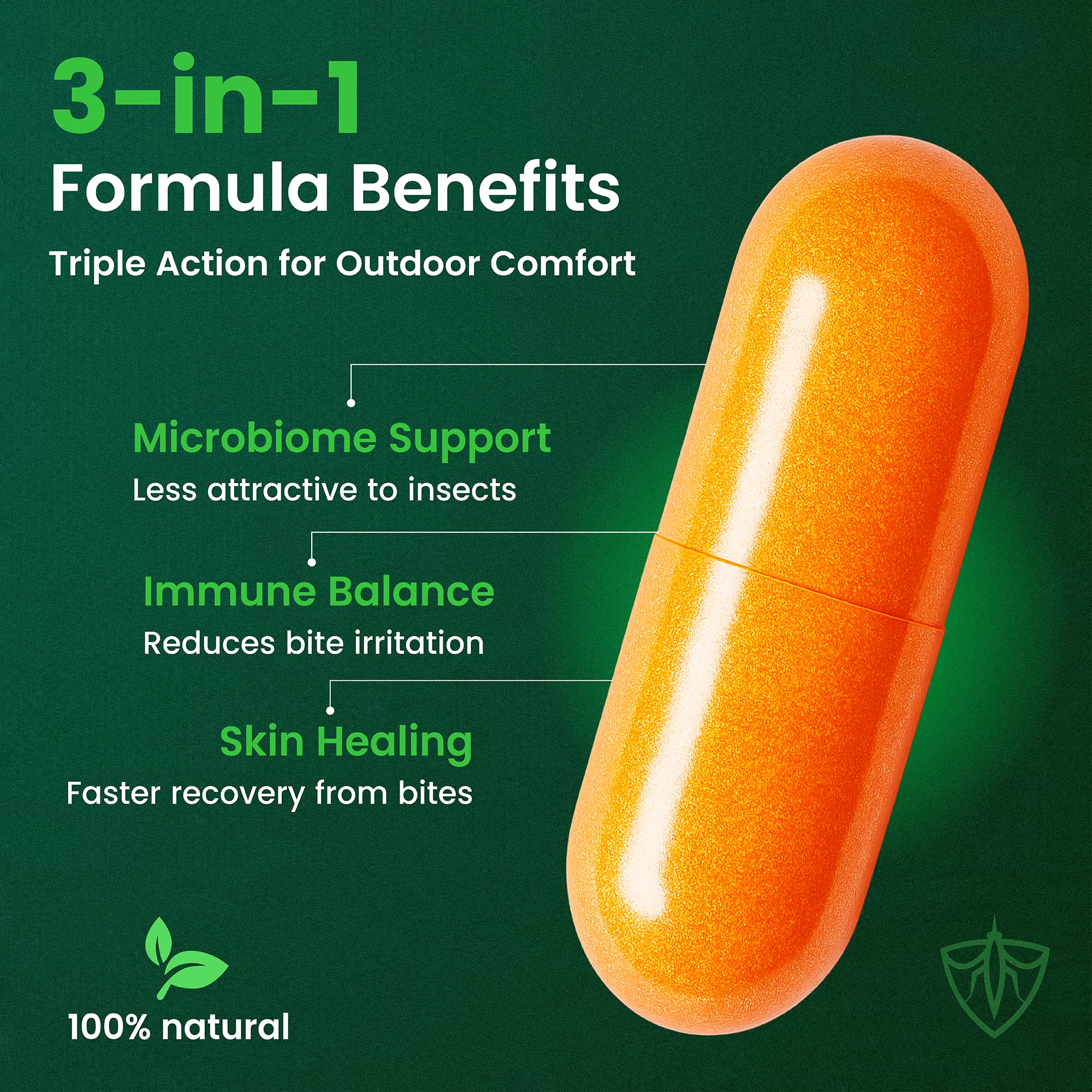 All-Natural Daily Supplement for “Bite Magnets” – 24/7 Plant-Based Alternative to Mosquito Repellents, Insect Sprays & Bug Sprays – Supports Skin, Wellness & Outdoor Comfort BITESHIELDAu supplements