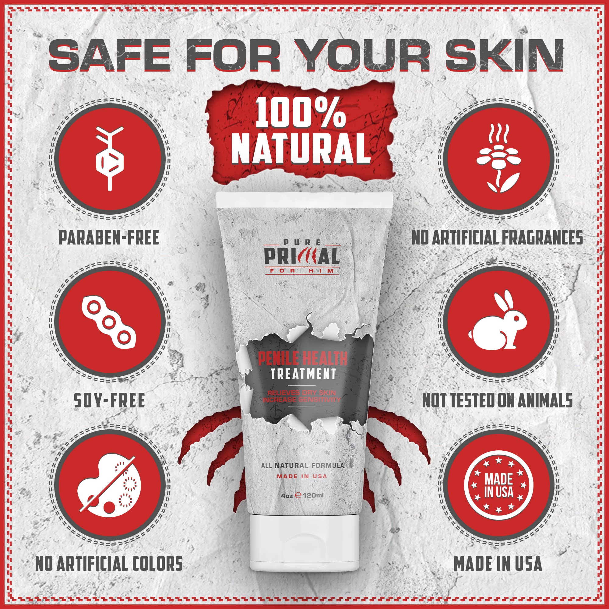 Pure Primal Premium Penile Health Cream - Advanced Moisturizing Penile Cream Pure PrimalUS supplements