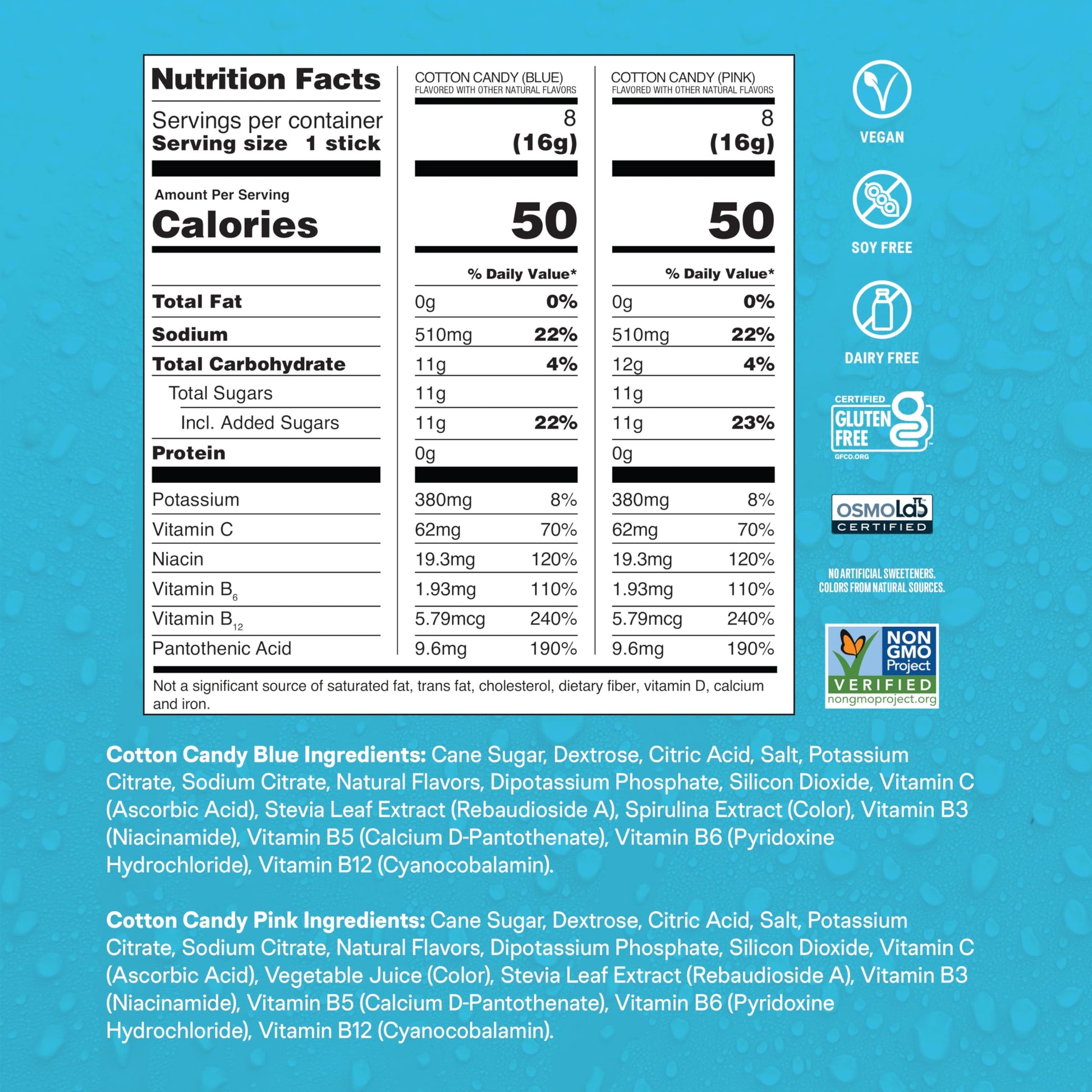 Liquid I.V.® Hydration Multiplier - Cotton Candy | Electrolyte Powder Drink Mix | 1 Pack (16 Servings) Liquid I.V.US supplements