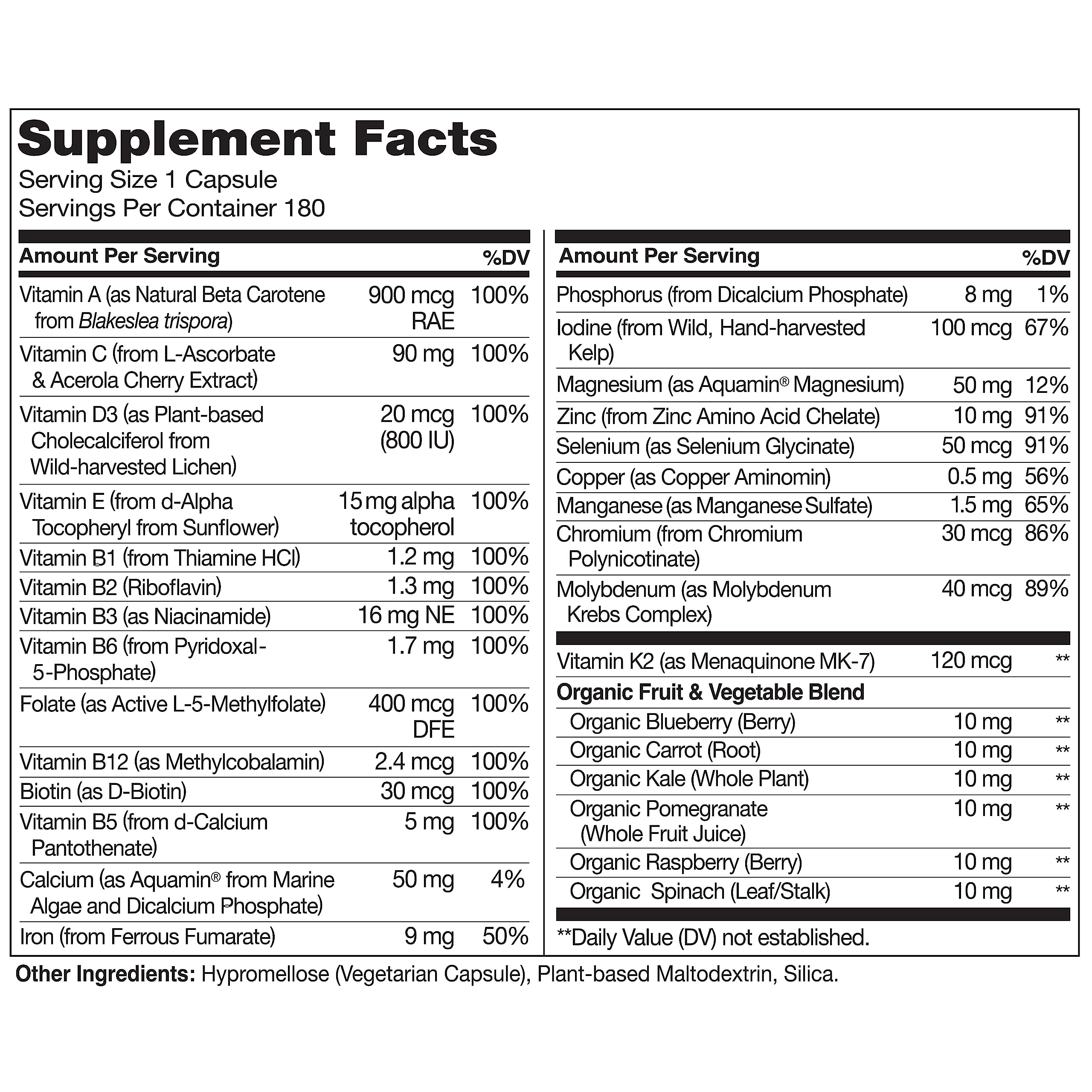 NATURELO One Daily Multivitamin for Women - Energy Support - Whole Food Supplement NATURELOAu supplements