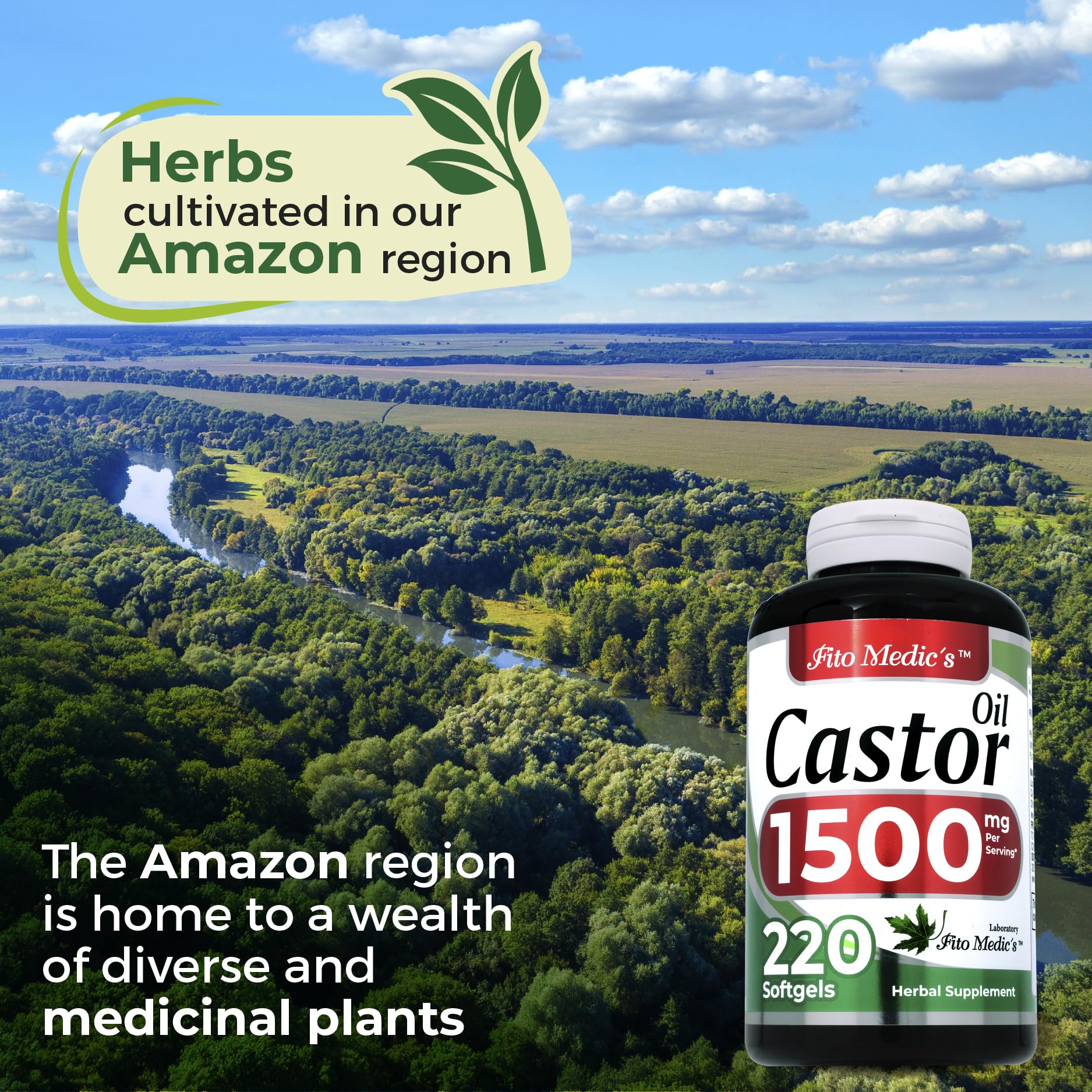 Lab | castor oil pills |220 softgels |1500 mg| castor oil capsules | castor oil capsules organic FITO MEDIC'SAu supplements