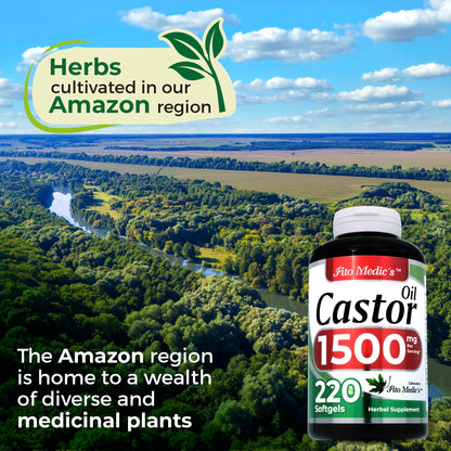 Lab | castor oil pills |220 softgels |1500 mg| castor oil capsules | castor oil capsules organic FITO MEDIC'SUS supplements