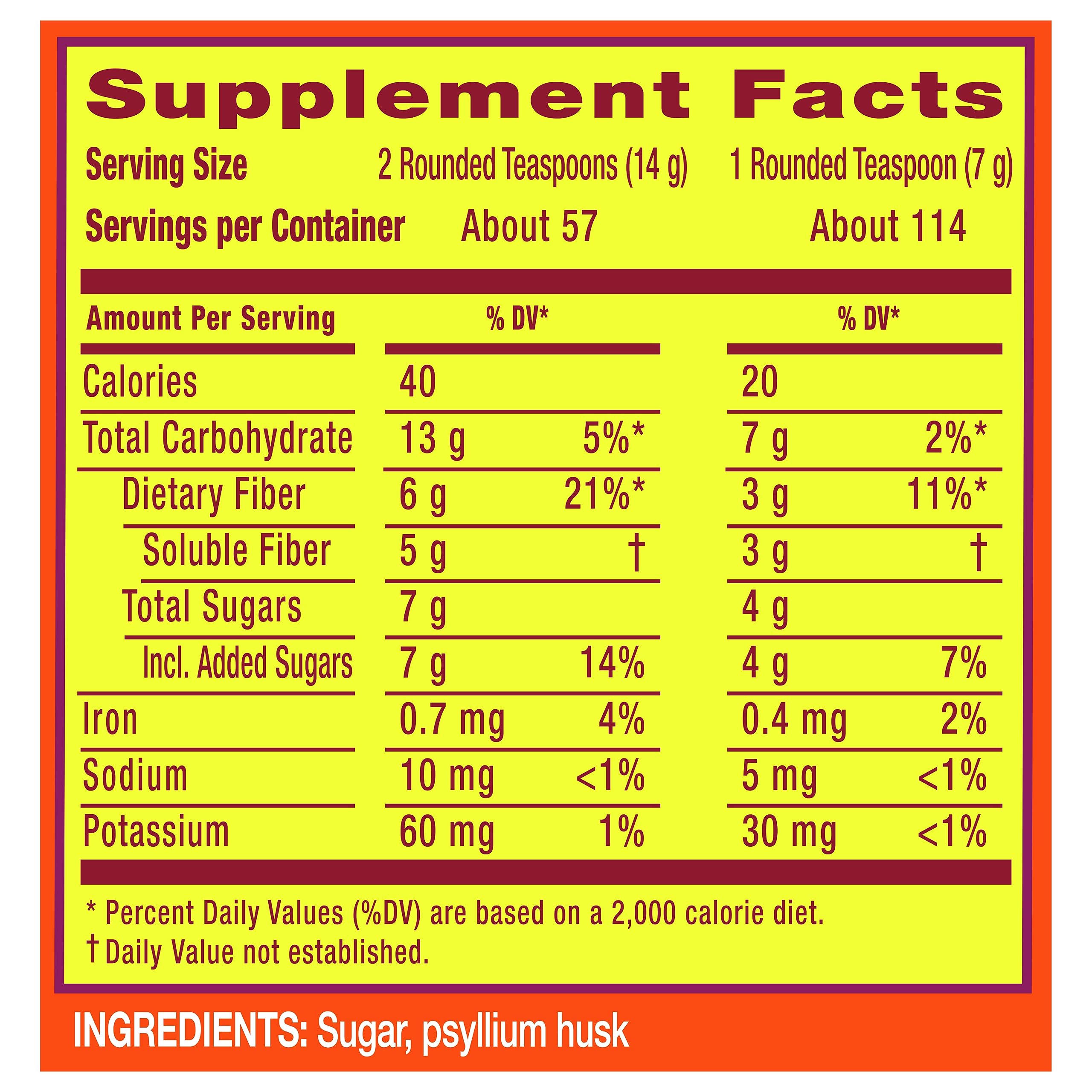 Metamucil, Daily Psyllium Husk Powder Supplement with Real Sugar, 4-in-1 Fiber MetamucilAu supplements