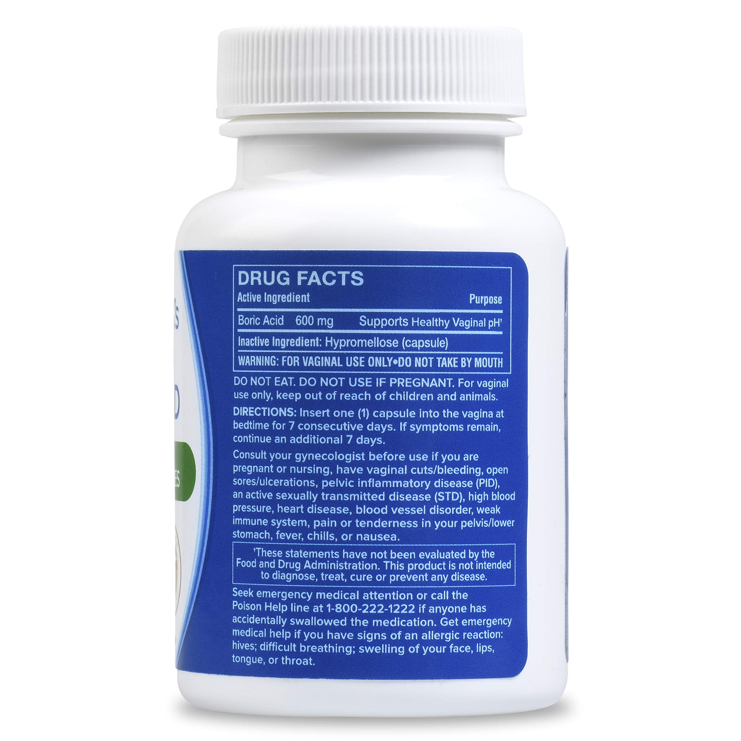 doctor MK's NATURAL Boric Acid Suppositories (600mg) for Healthy Feminine pH Support doctor MK's NATURALAu supplements