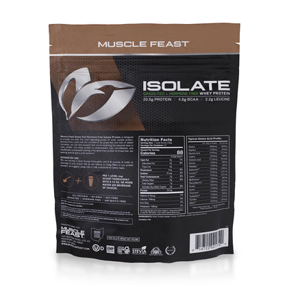 Muscle Feast Grass-Fed Whey Protein Isolate, All Natural Hormone Free Pasture Raised Muscle FeastUS supplements