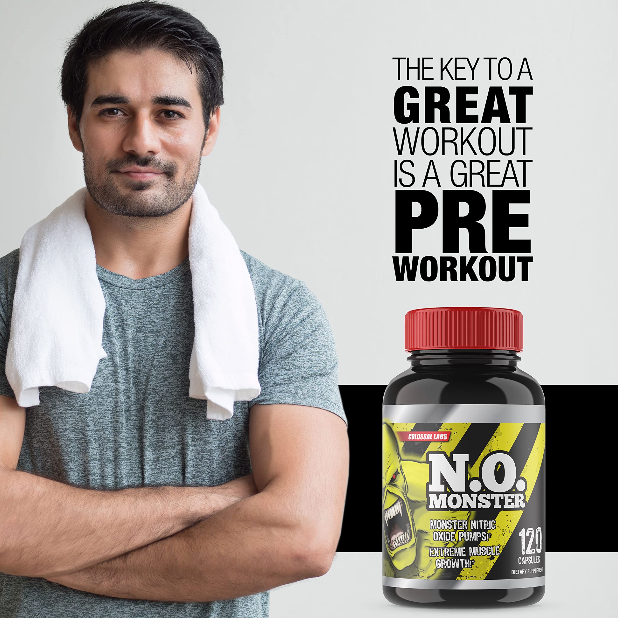 Colossal Labs Nitric Oxide Booster with L-Arginine, Extreme Pumps to Build Strength Goliath LabsAu supplements
