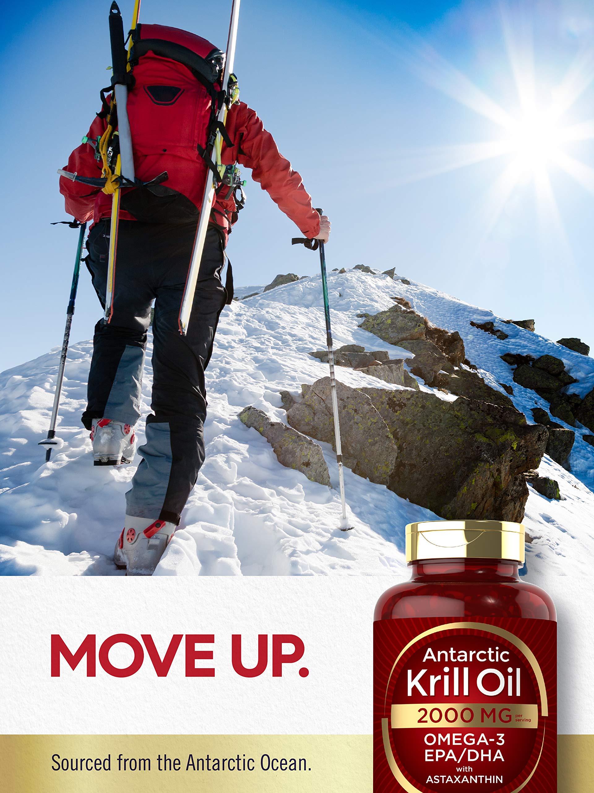 Carlyle Antarctic Krill Oil 2000 mg 120 Softgels | Omega-3 EPA, DHA, with Astaxanthin CarlyleUS supplements