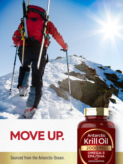 Carlyle Antarctic Krill Oil 2000 mg 120 Softgels | Omega-3 EPA, DHA, with Astaxanthin CarlyleUS supplements