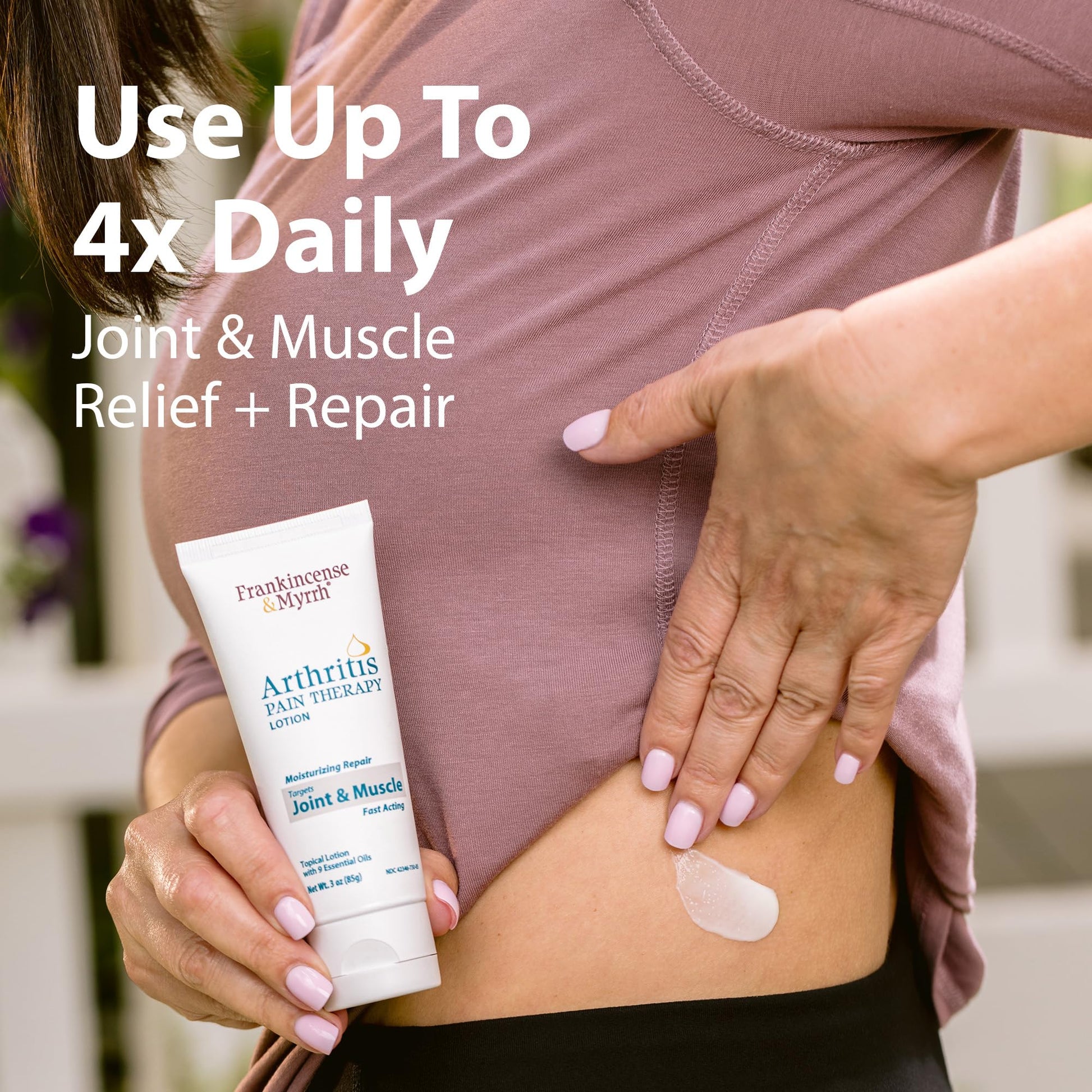 Frankincense and Myrrh Arthritis Pain Reliever Therapy Lotion – Topical Arthritis Pain Relief Cream and Hydrating Skin Repair, Body Relief for Sciatica, Knee, Back, Joints, Neck, Hands, 3 Oz - 1 Pack FRANKINCENSE & MYRRHAu supplements