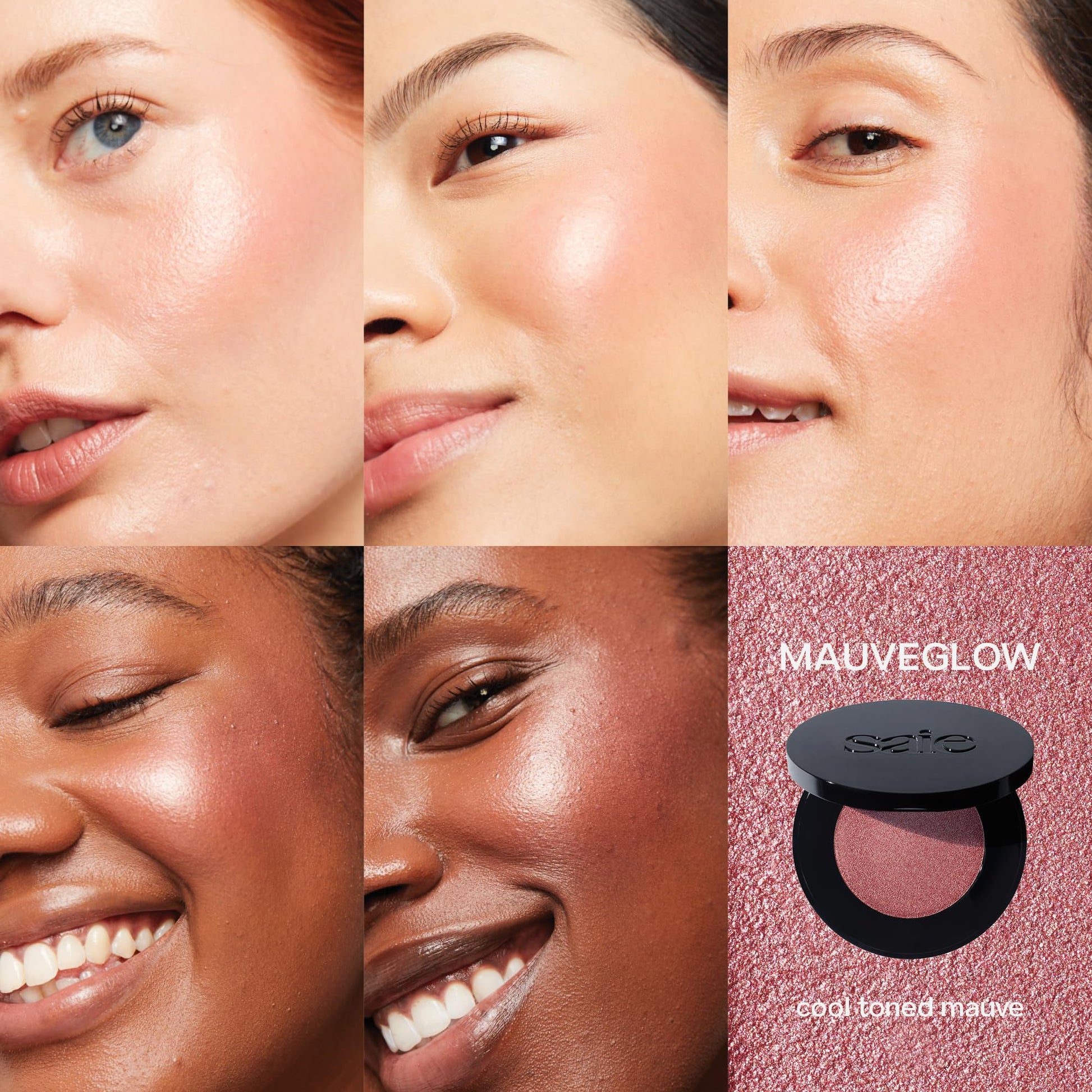 Saie Glow Sculpt Multi-Use Highlighter + Cream Blush - Lightweight Highlighter Makeup with Hyaluronic Acid + Micropearl for Radiant, Glowing Skin - Mauveglow (.02 oz) SaieAu supplements