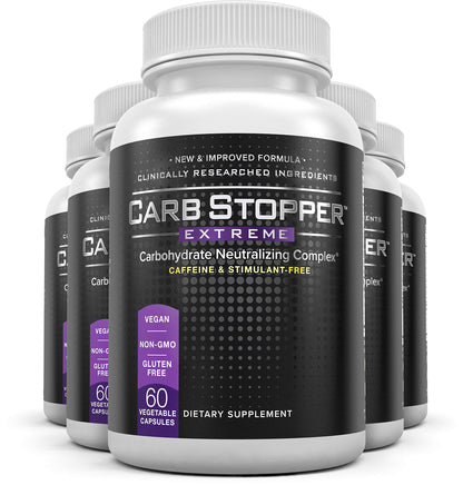 Carb Stopper Extreme (5 Bottles Maximum Strength, Natural Carbohydrate and Starch Carb Stopper ExtremeUS supplements