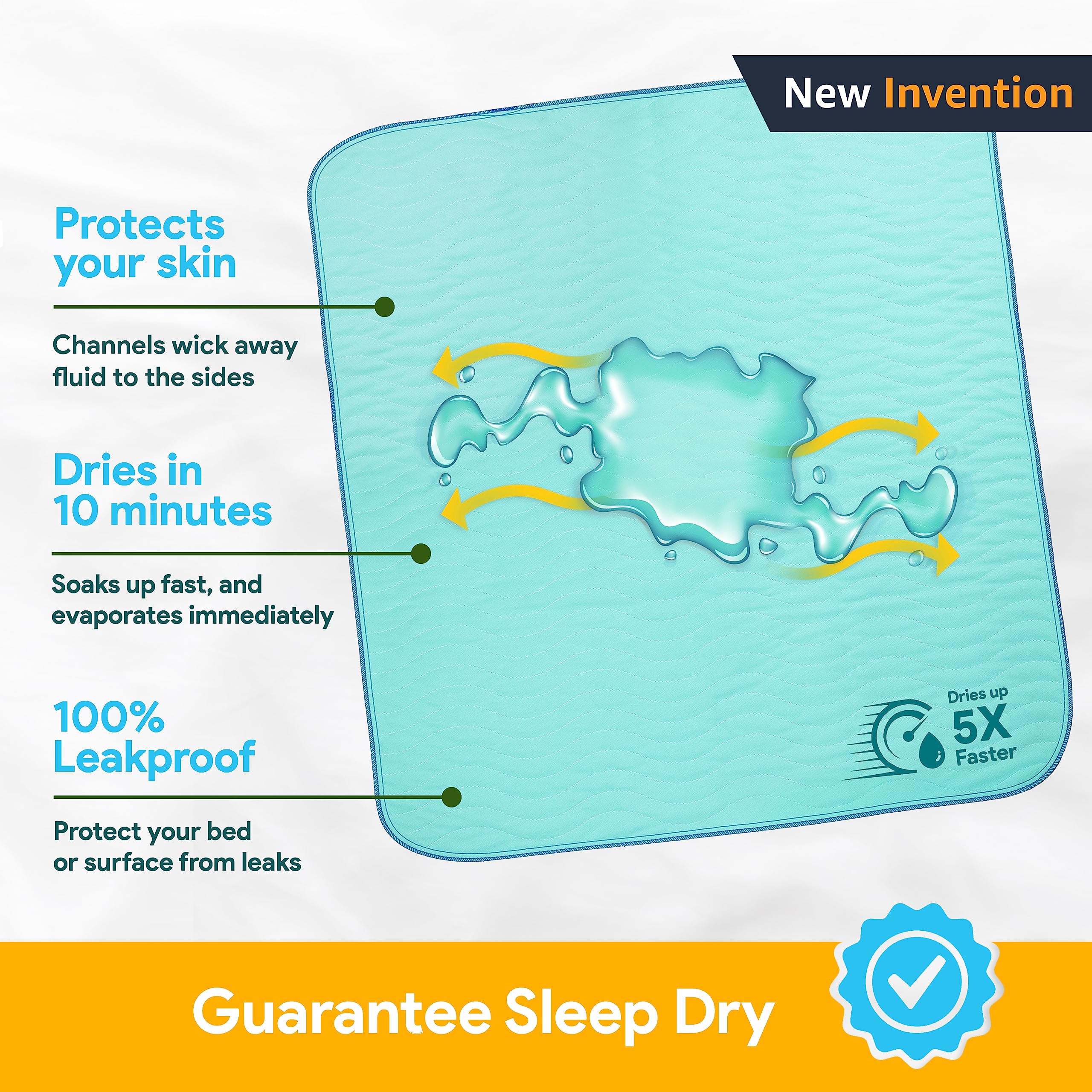 IMPROVIA® Washable Underpads 34" x 36" (Pack of 10) Heavy Absorbenc IMPROVIAUS supplements