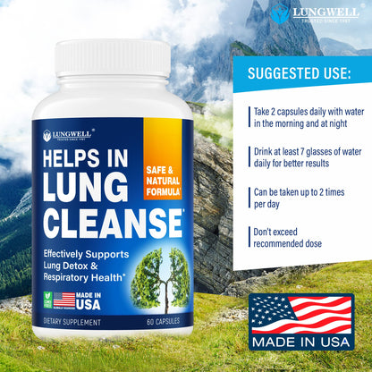 LUNGWELL Quit Smoking Aid - Made in USA - Helps to Clear Lungs & Stop LUNGWELLUS supplements