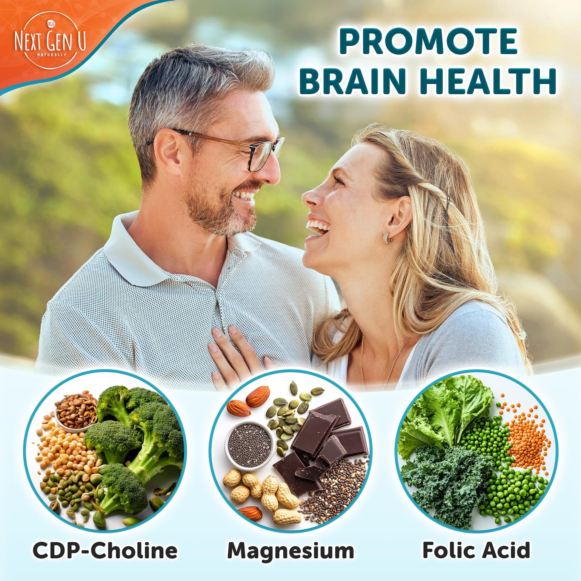 Brain Supplement - 120 Vegan Capsules - Dietary Nootropic May Help Memory, Cognitive Function & Focus - Formulation with Amino Acids, Polyphenols & B Vitamins - for Women, Men & Seniors - by NextGenU NGU Next Gen UAu supplements