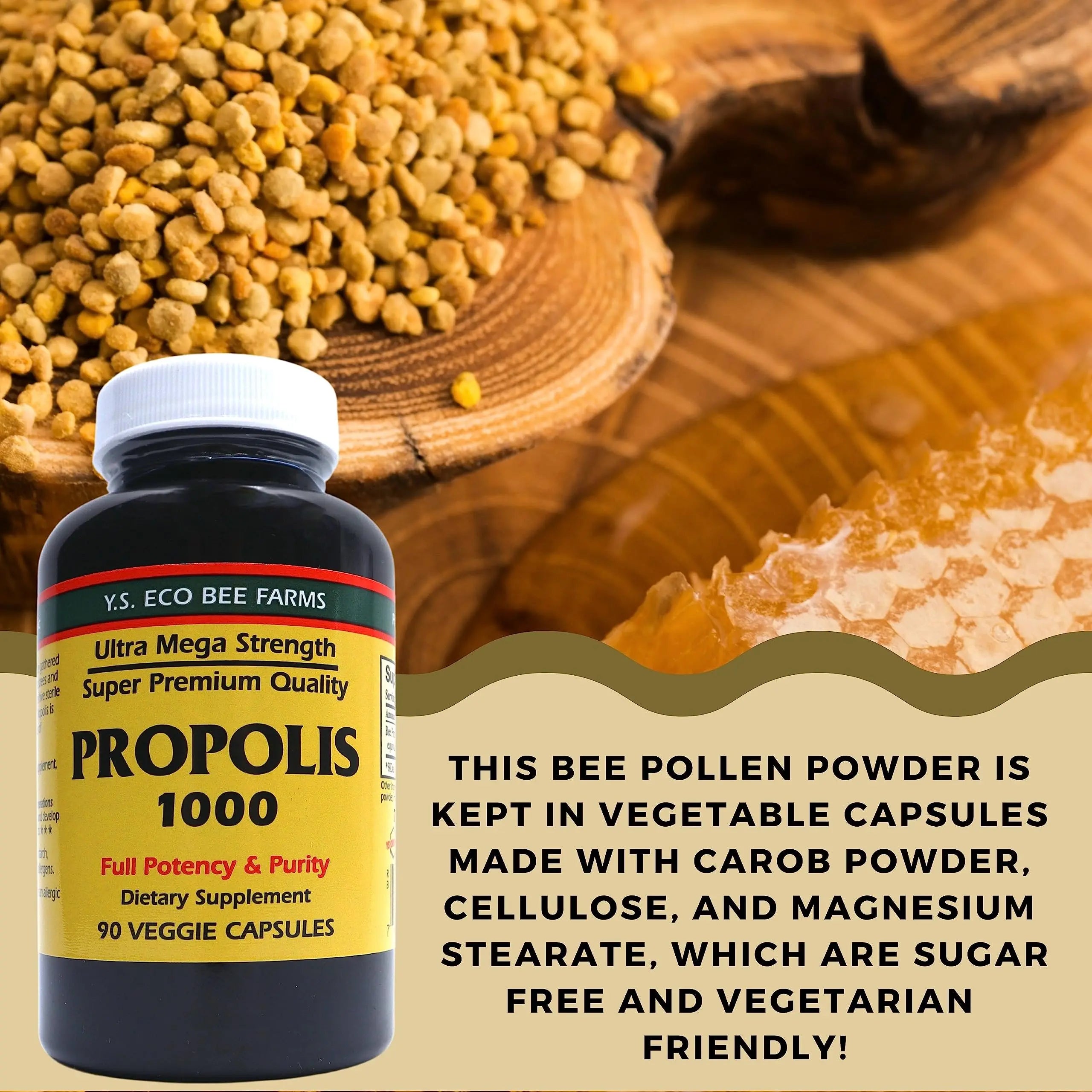 Y.S. Organic Bee Farms Propolis-Raw Unprocessed 1000mg - Your Gateway to Wellness - 90 Capsules with Bonus worldwidenutrition Multi Purpose Key Chain Worldwide NutritionAu supplements