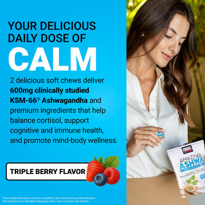 Force Factor Amazing Ashwa for Stress Relief, Memory, Focus, and Immune Support Health, Ashwaganda Supplement with KSM-66 Ashwagandha Force FactorUS supplements