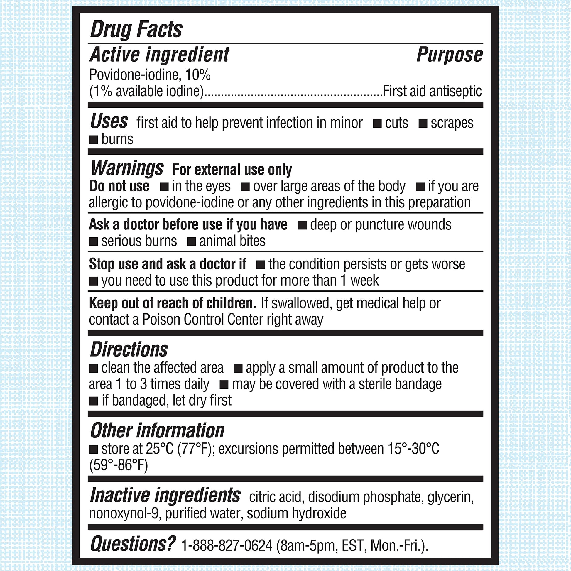 Betadine Antiseptic Liquid First Aid Solution, Povidone-iodine 10%, Infection BetadineAu supplements