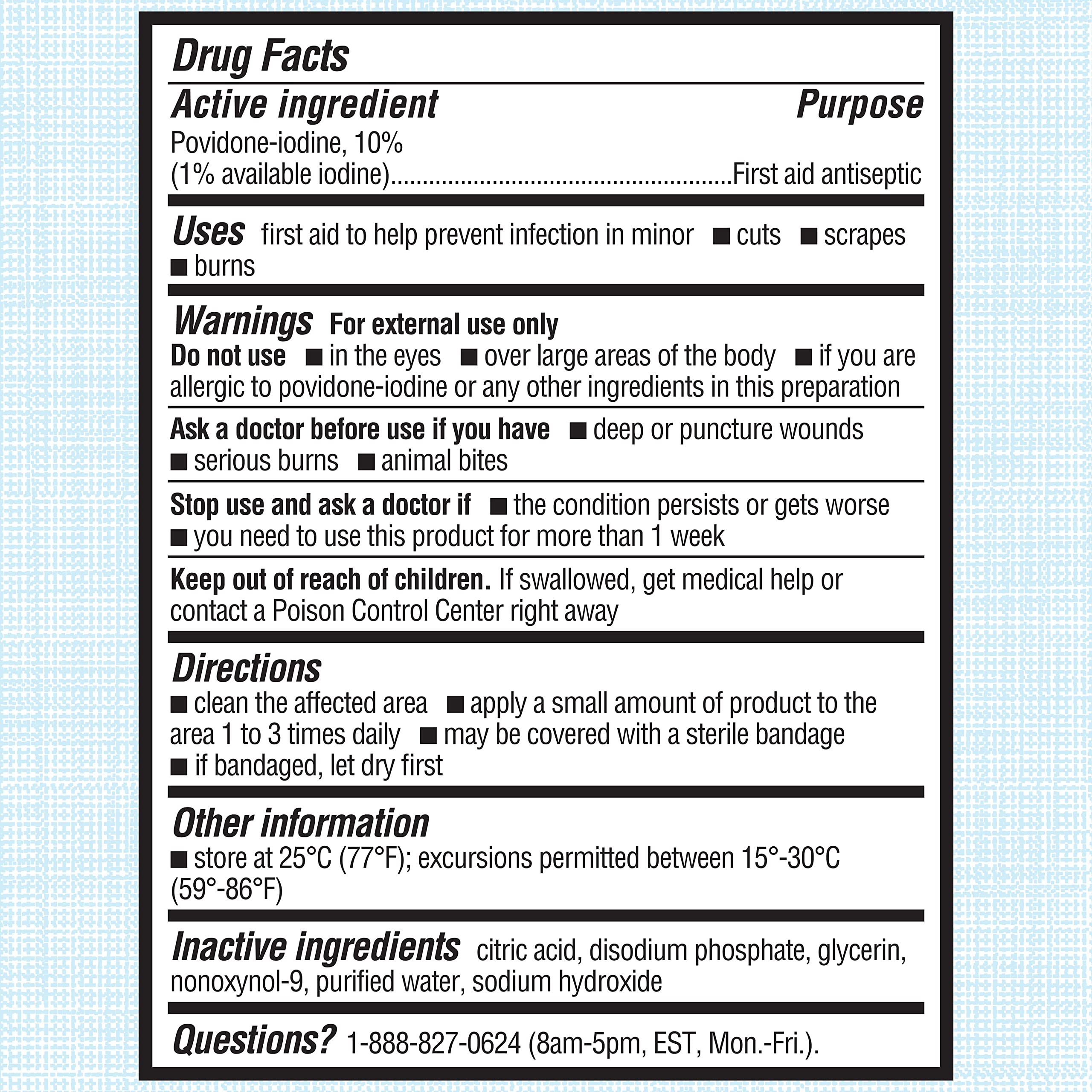 Betadine Antiseptic Liquid First Aid Solution, Povidone-iodine 10%, Infection BetadineAu supplements