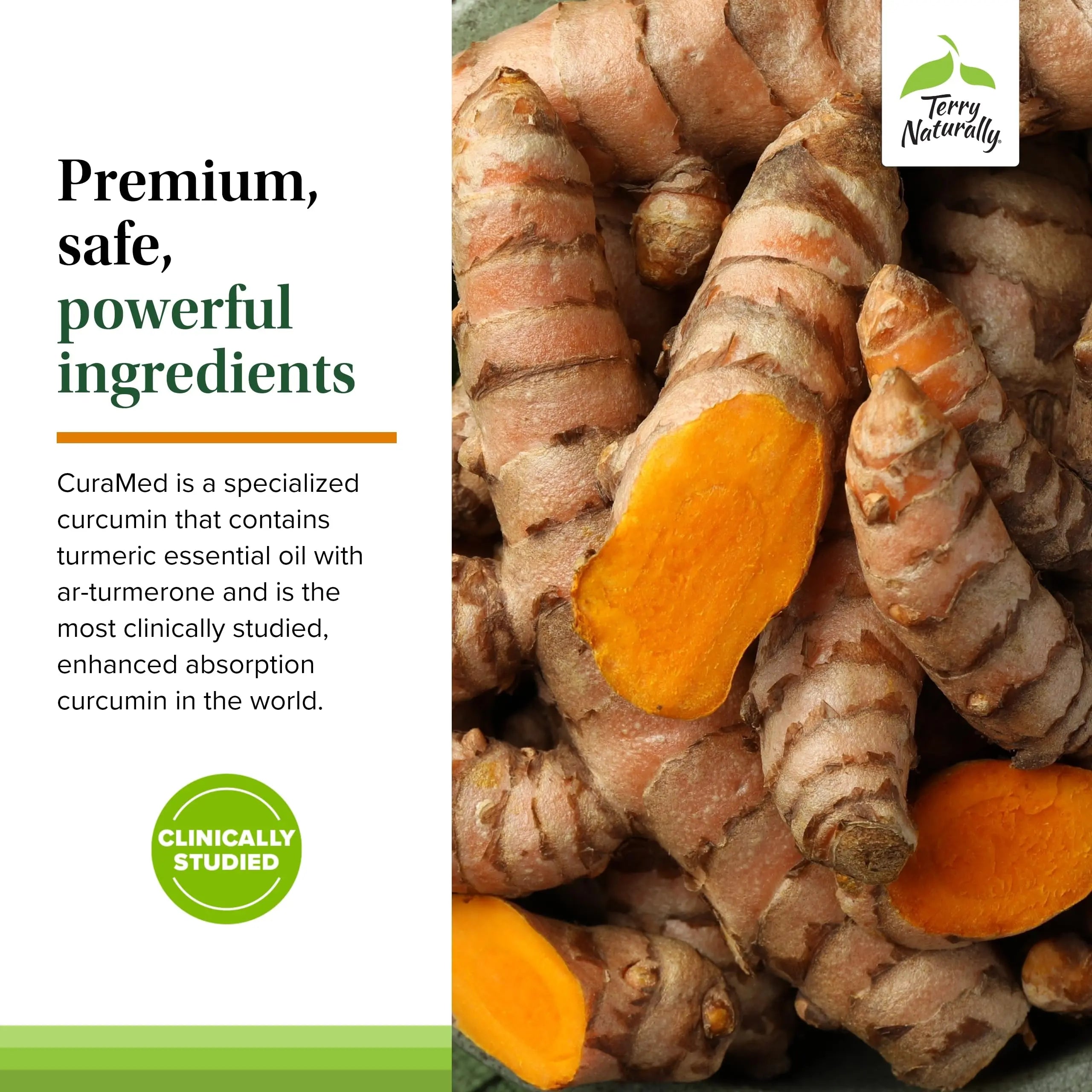 Terry Naturally CuraMed 375mg - Antioxidant Supplement for Brain & Immune Health Support - Dietary Supplement with Curcumin & Turmeric Essential Oil - Herbal Liver Support - 120 Softgels Terry Naturallynz supplements