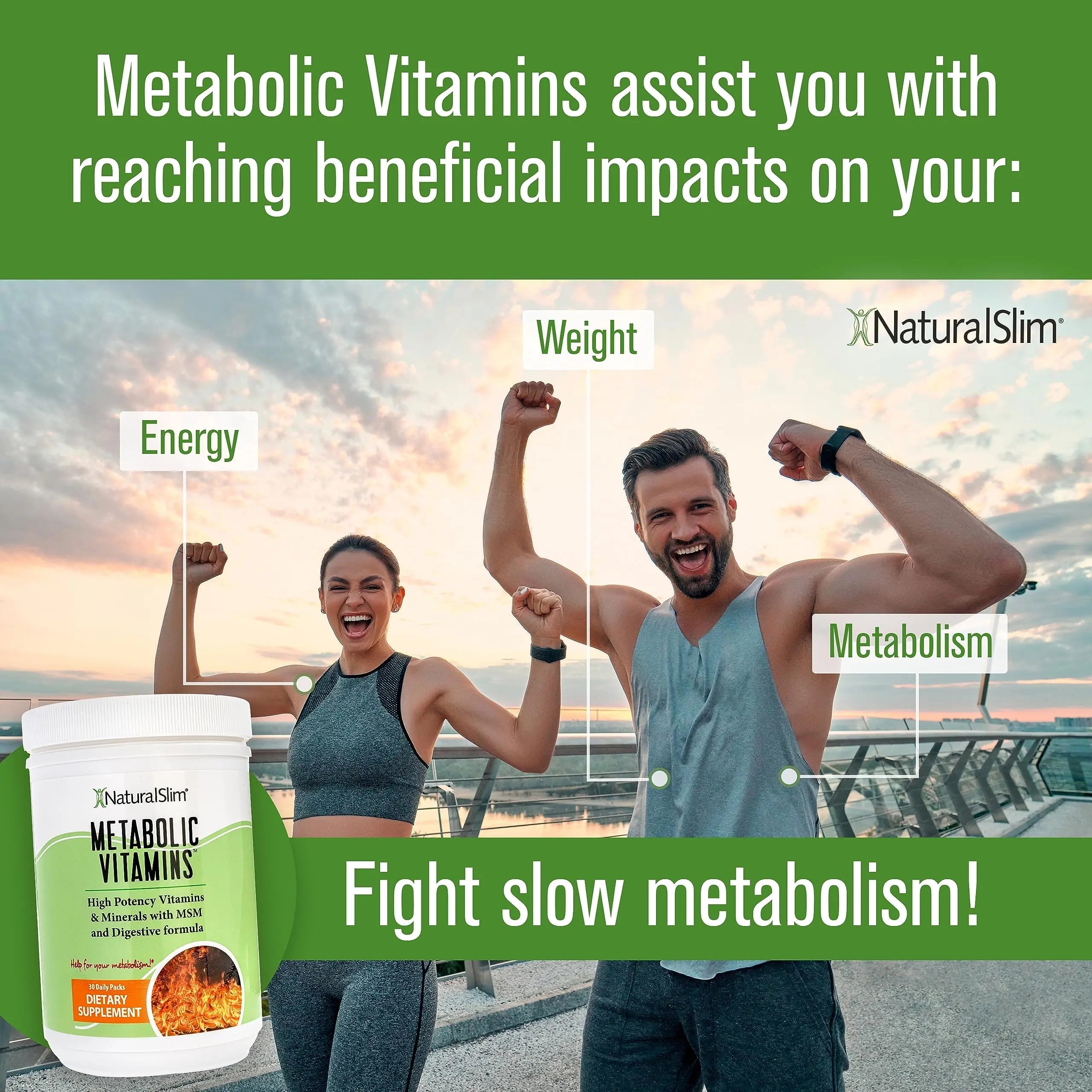 NaturalSlim Metabolic Vitamins - Combination of High Potency Multivitamins, Minerals, B Complex, Msm, & Digestive Formula Supplements NaturalSlimAu supplements