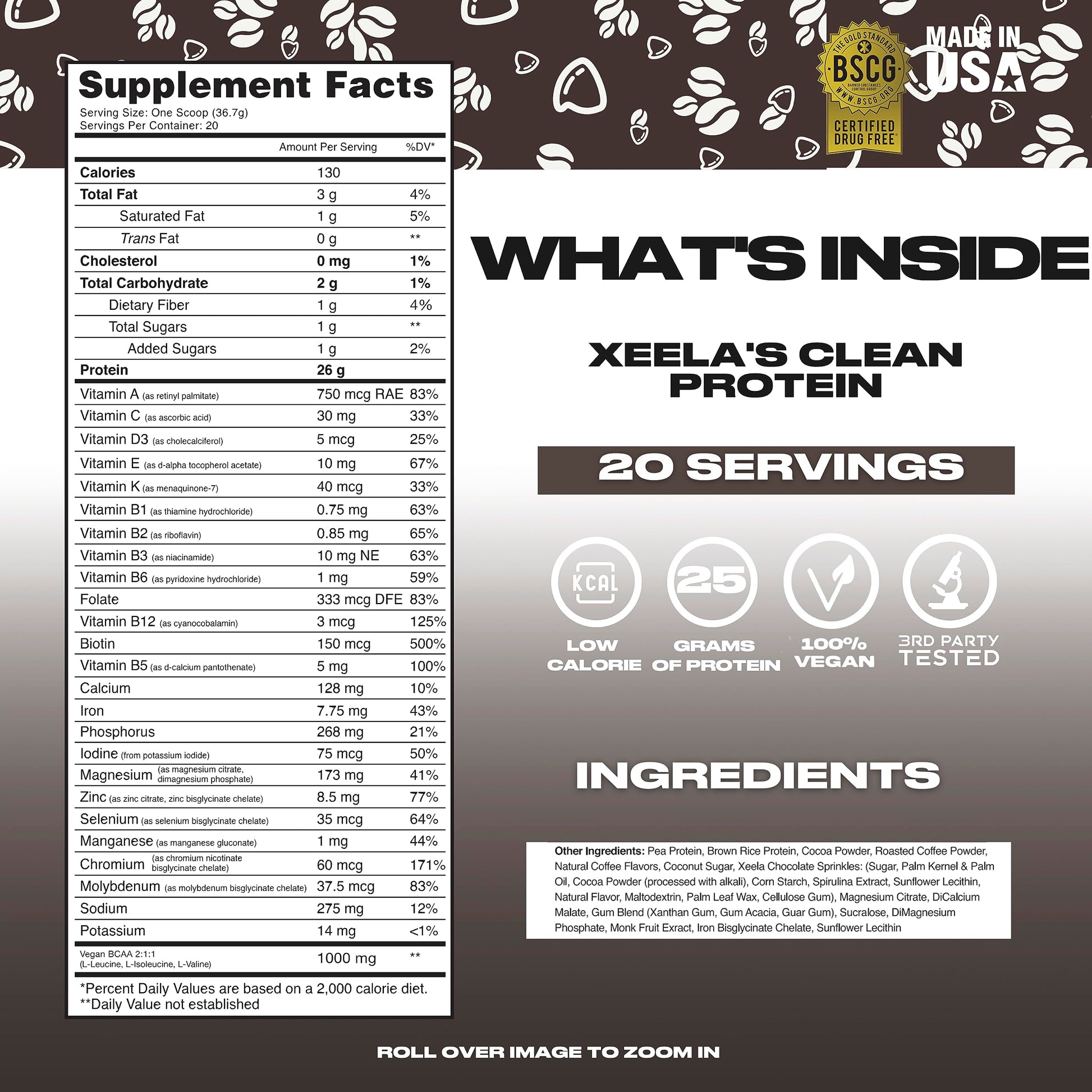 XEELA Plant Based Vegan Protein Powder - Independently Tested - 25g High Protein XEELAAu supplements