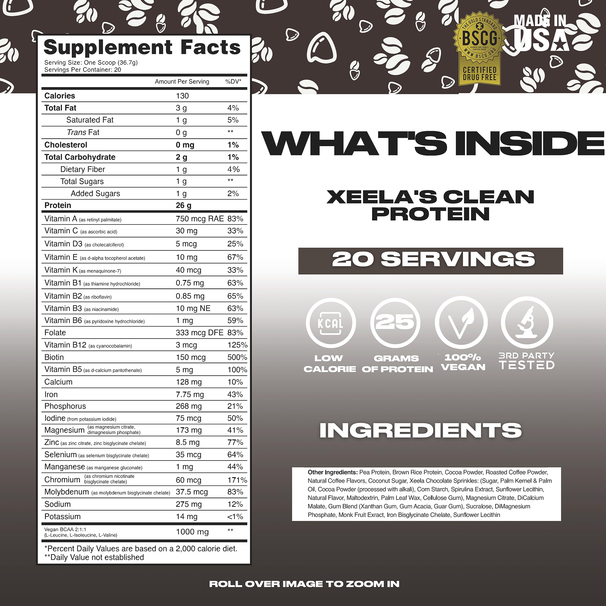 XEELA Plant Based Vegan Protein Powder - Independently Tested - 25g High Protein XEELAAu supplements