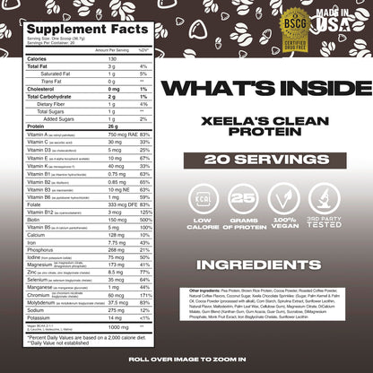 XEELA Plant Based Vegan Protein Powder - Independently Tested - 25g High Protein XEELAUS supplements