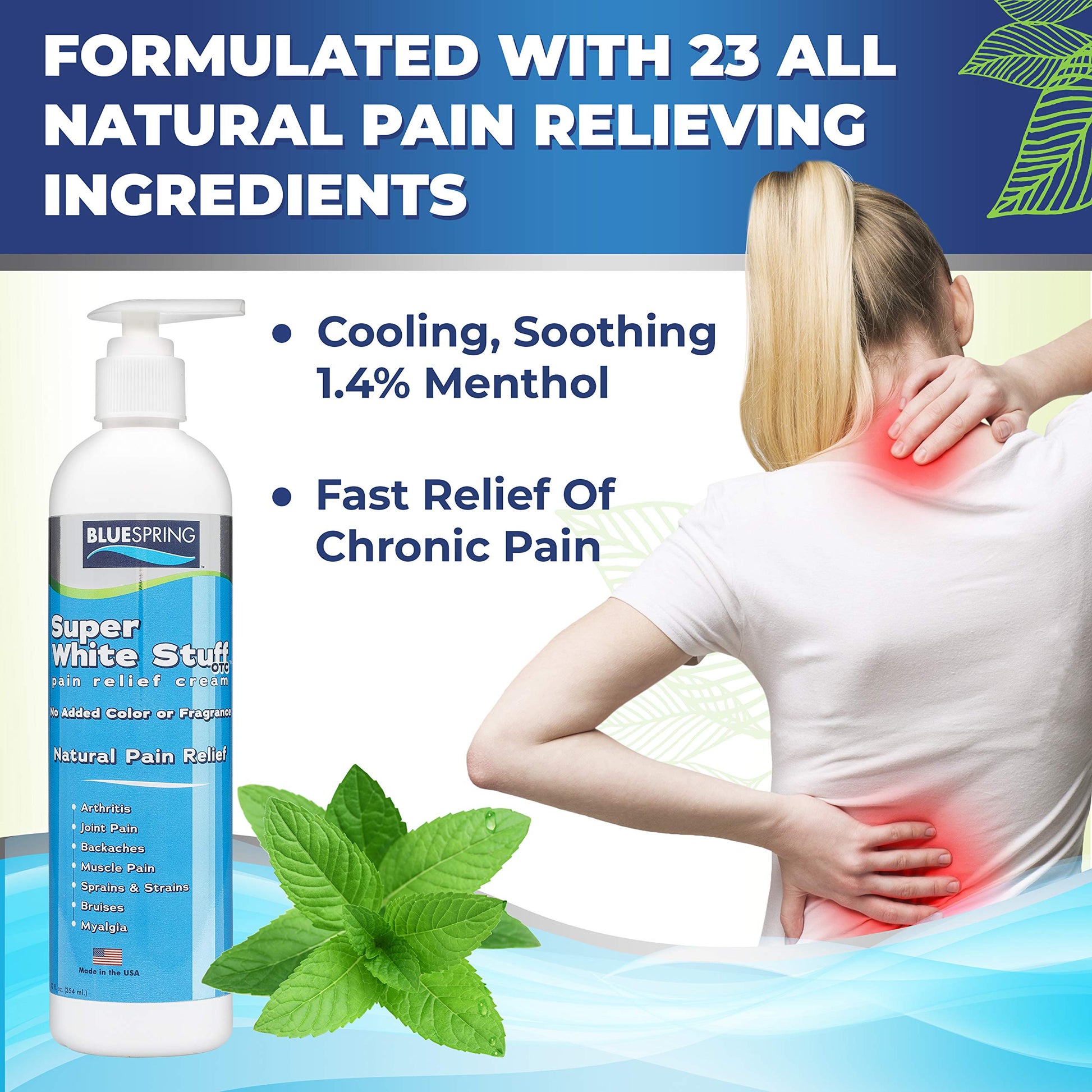 Emu Therapy Super White Stuff OTC 12-oz. Pump Bottle - Natural, Made in USA, Paraben-Free, Works in As Little As 5 Minutes for Joint/Muscle Pain, Backaches, Sprains/Strains, Bruises & More Emu TherapyAu supplements