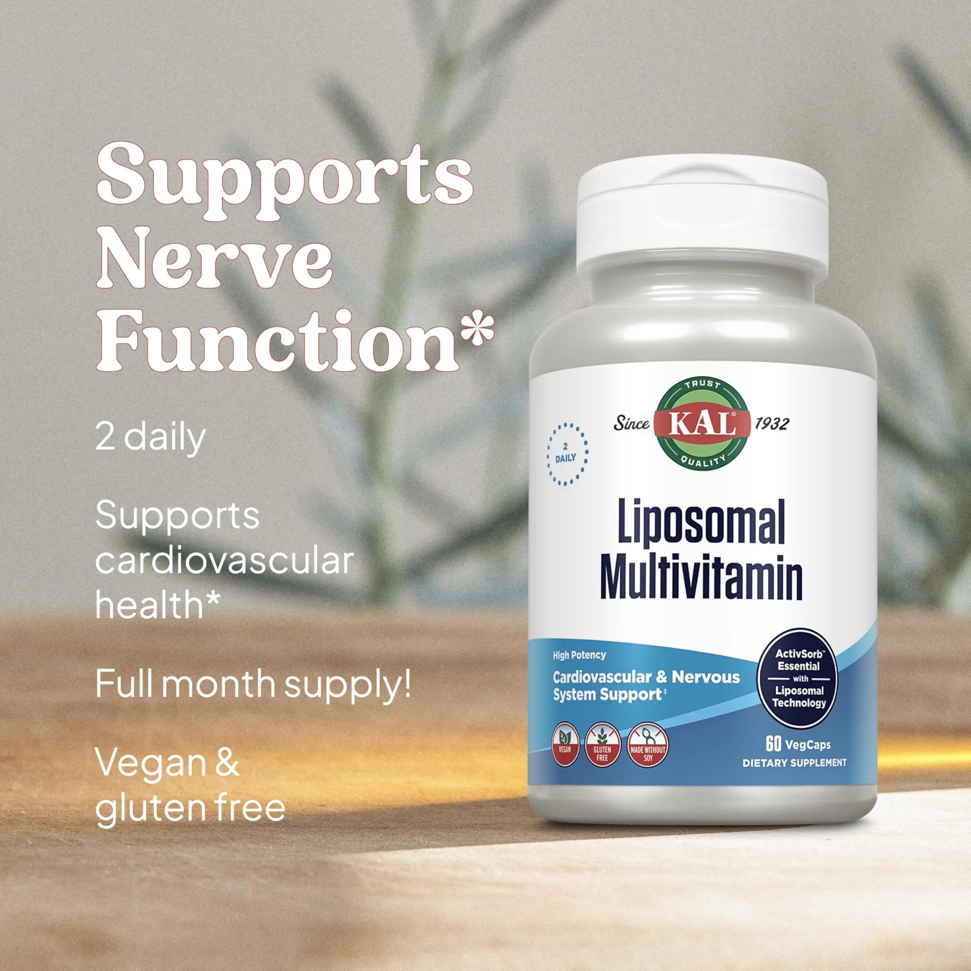KAL Liposomal Multivitamin - High Potency Liposomal Vitamin C, D-3, and More - Men and Women Multivitamin KALAu supplements