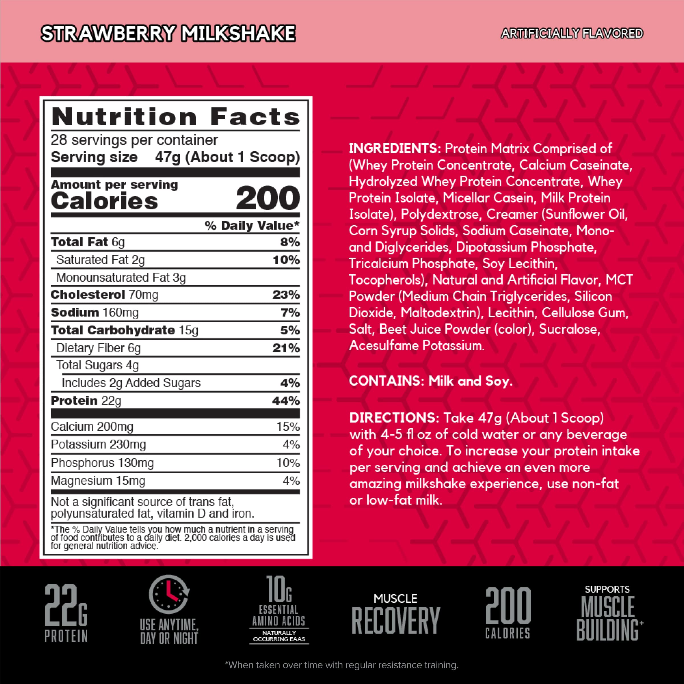 BSN SYNTHA-6 Whey Protein Powder, Strawberry Protein Powder with Micellar Casein BSNUS supplements