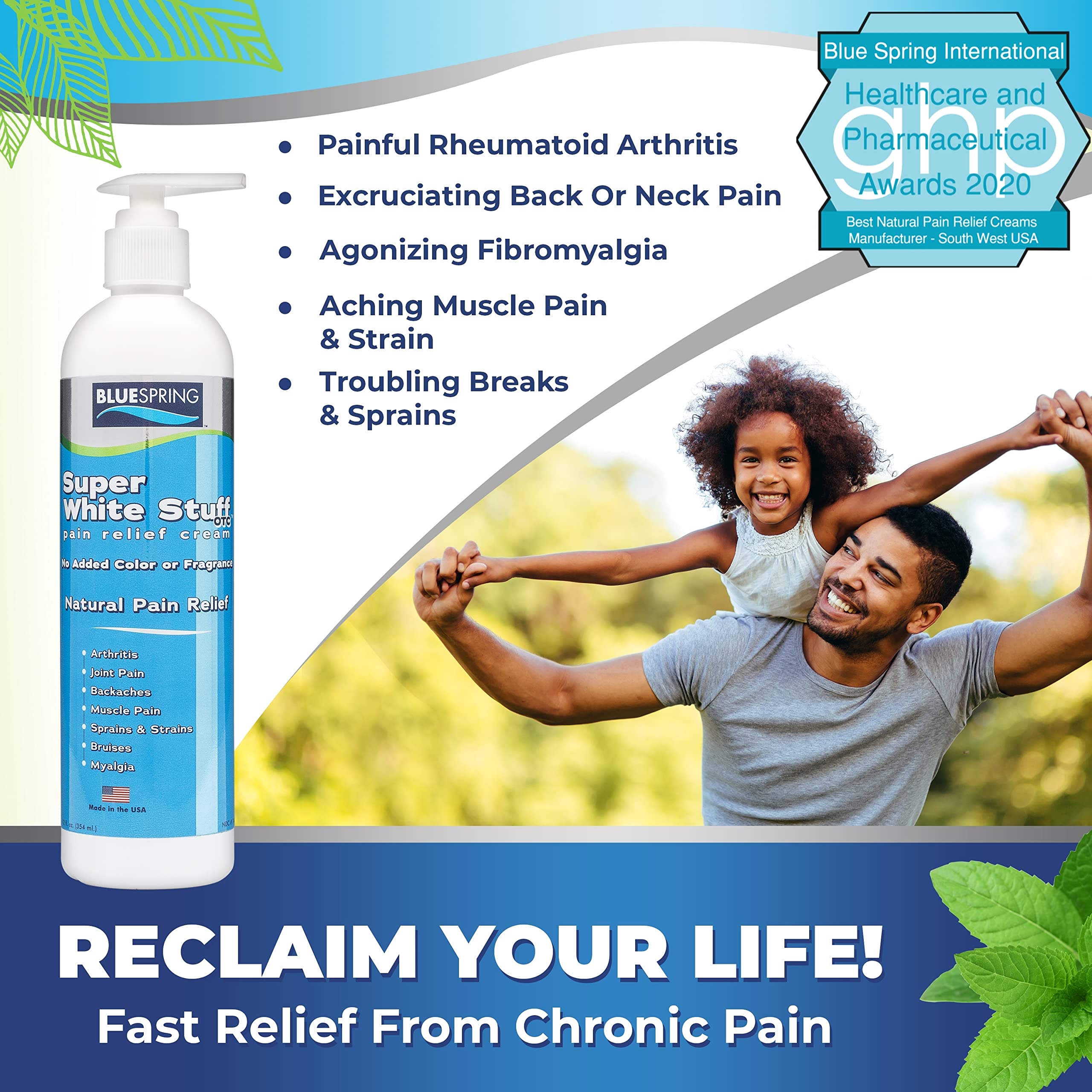 Emu Therapy Super White Stuff OTC 12-oz. Pump Bottle - Natural, Made in USA, Paraben-Free, Works in As Little As 5 Minutes for Joint/Muscle Pain, Backaches, Sprains/Strains, Bruises & More Emu TherapyAu supplements