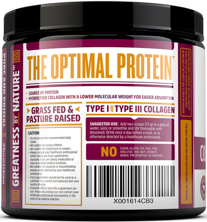 Collagen Powder 500g - Hydrolysed Collagen Peptides Powder - High Protein Bovine Collagen Supplement Nu U NutritionUS supplements