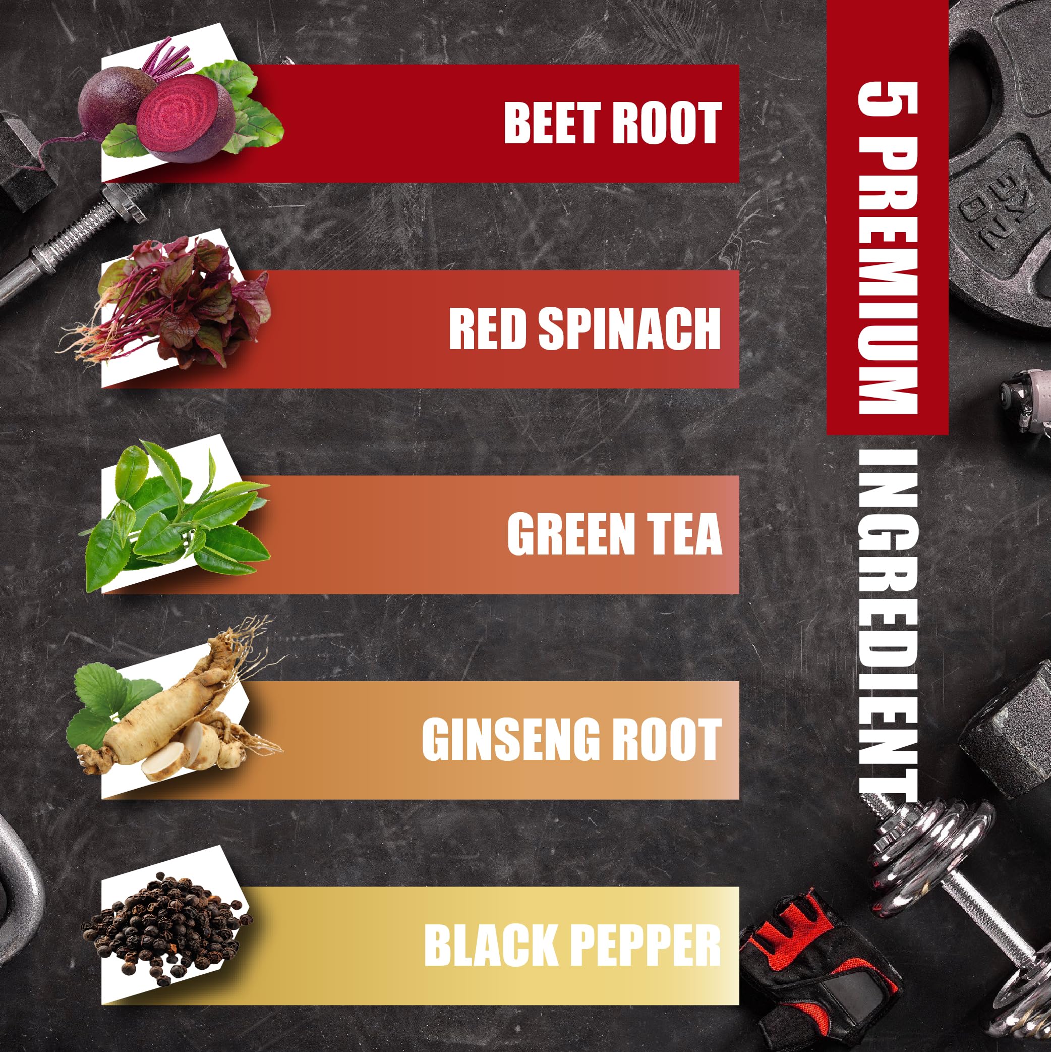 Beet Root, Green Tea, Red Spinach, Ginseng, Black Pepper - 150 Capsules - Supports Digestive, Immune System, Energy Levels - 5 Month Supply BMVINVOLAu supplements