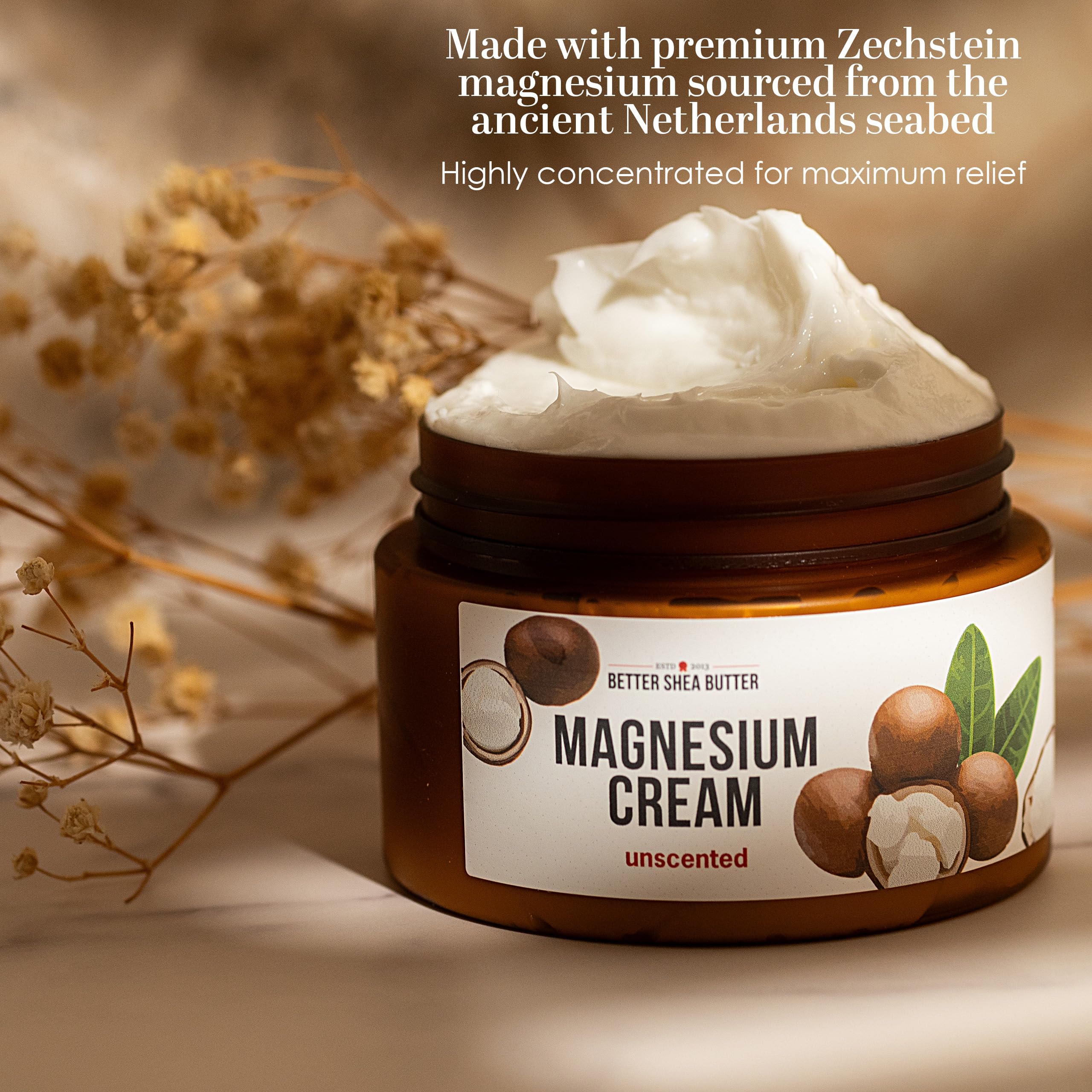 Better Shea Butter Magnesium Cream for Leg Cramps | Relieves Muscle Tension | Night Lotion Safe for Pregnancy, Kids and Babies | Organic and Natural Ingredients | Vegan, Made in USA | (Unscented) Better Shea ButterAu supplements