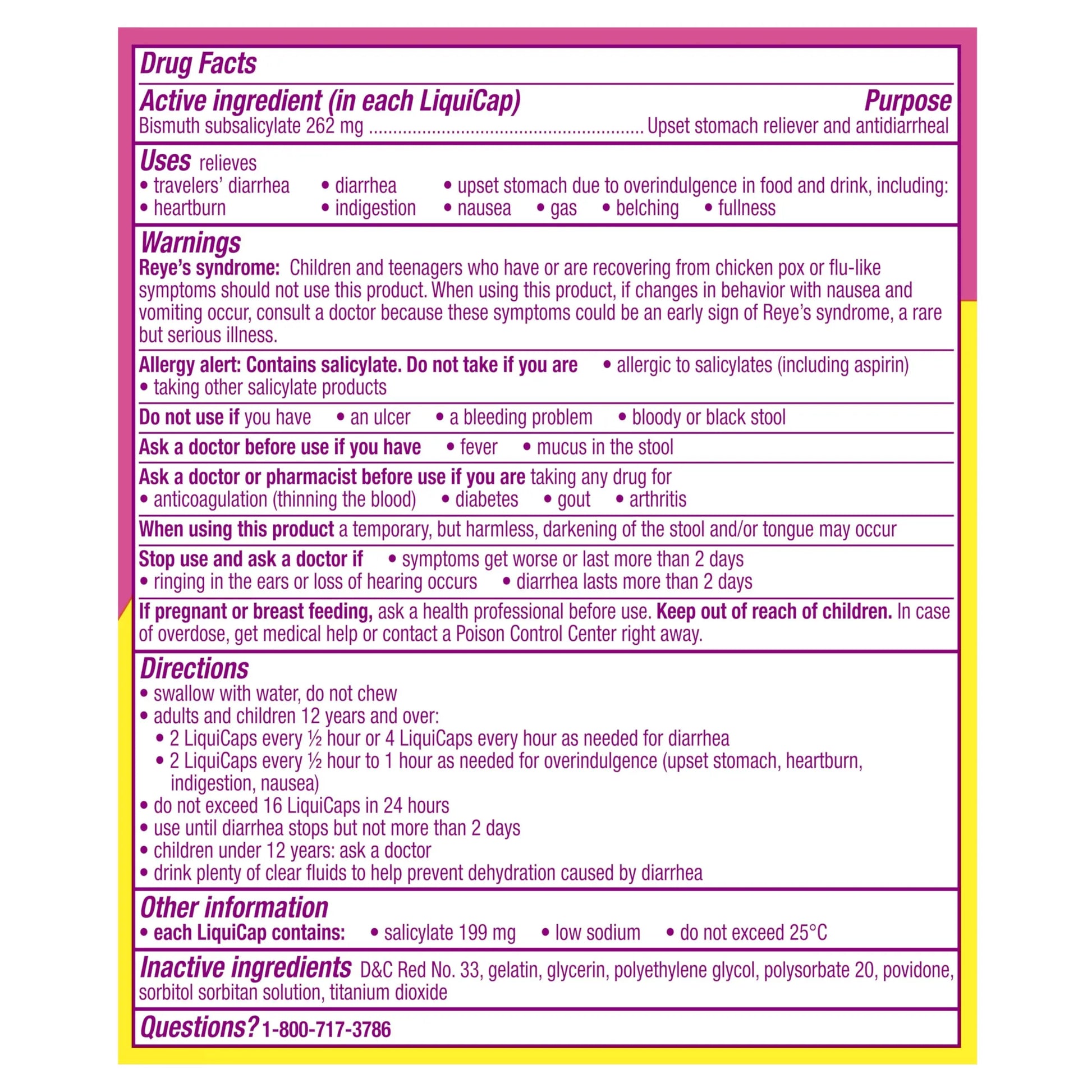 Pepto Bismol Liquicaps, Upset Stomach Relief, Nausea Relief, Heartburn Relief, Indigestion Relief, Anti Diarrhea Medication for Adults - 5 Symptom Fast Relief, No Flavor, 48 ct Pepto Bismolnz supplements