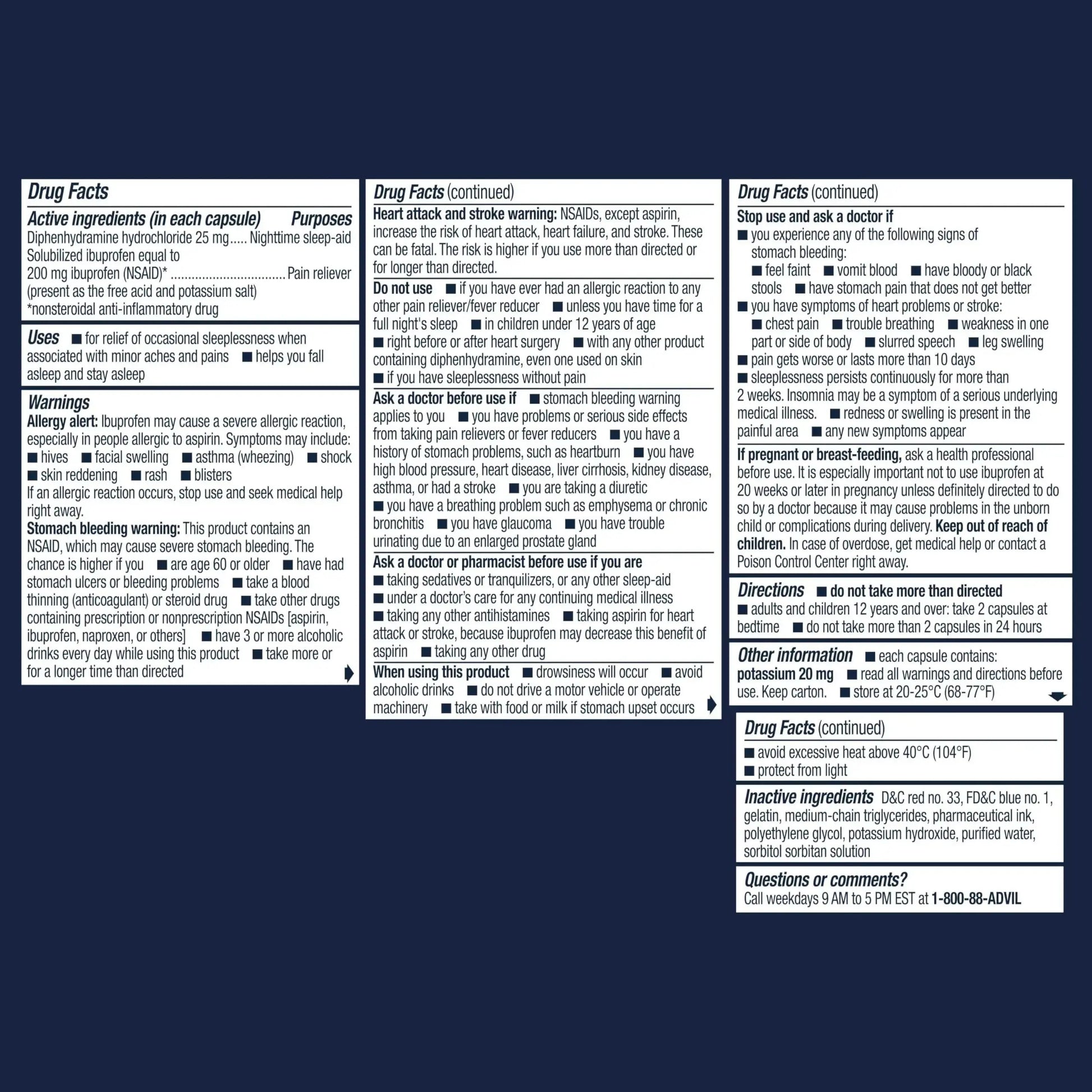 Advil PM Liqui-Gels Minis, 80 Liquid Filled Capsules AdvilAu supplements