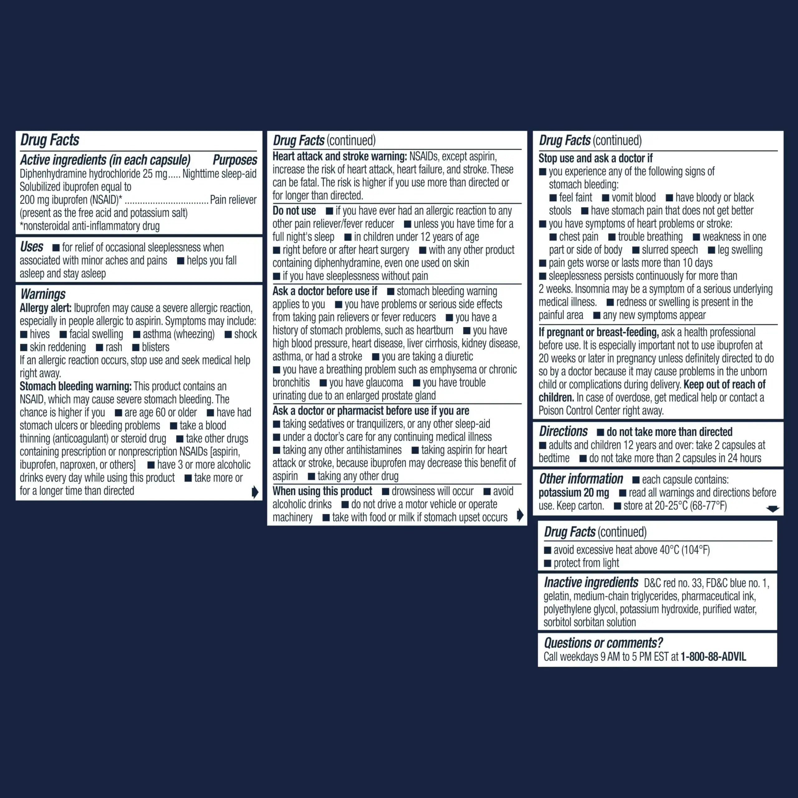 Advil PM Liqui-Gels Minis, 80 Liquid Filled Capsules AdvilAu supplements