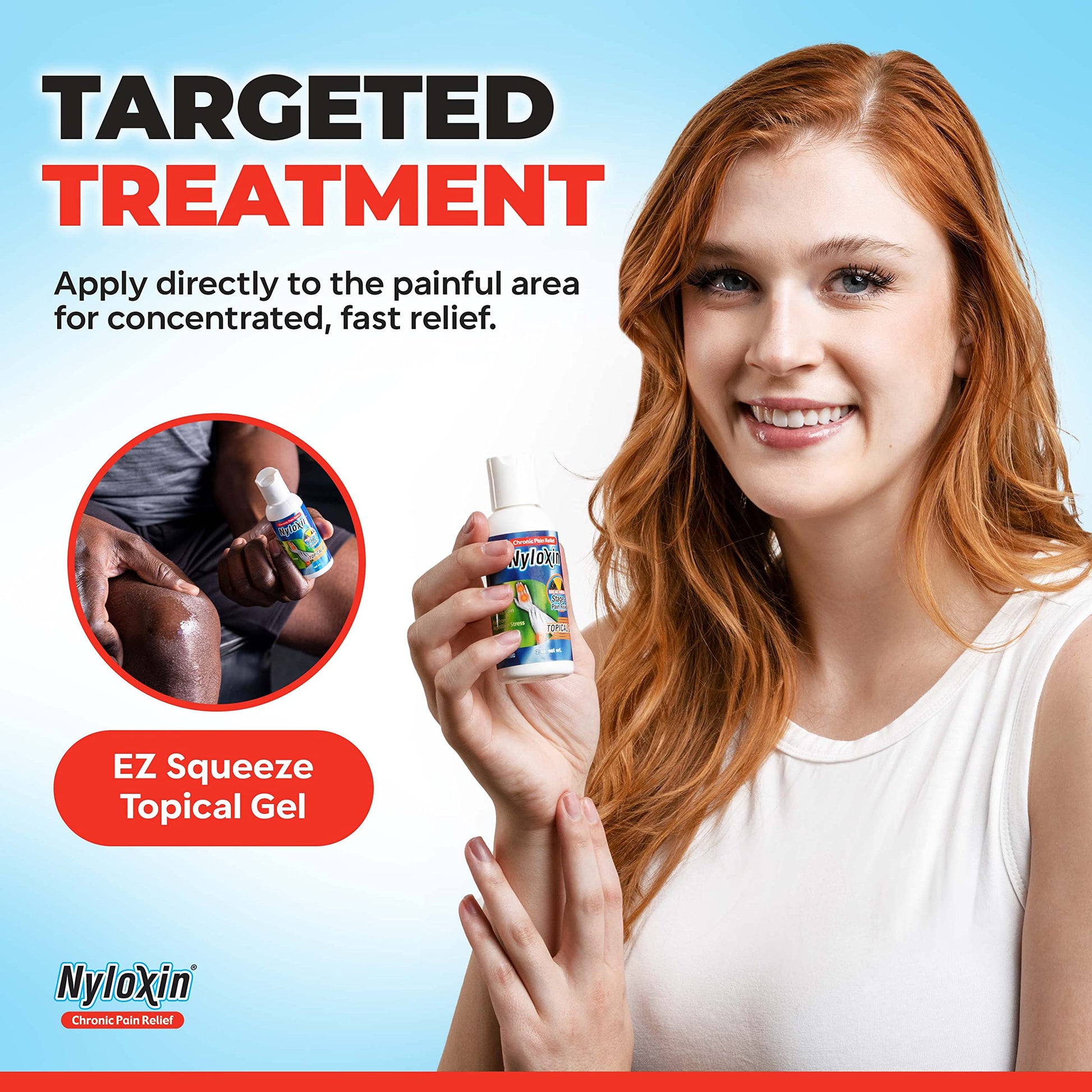 Nyloxin Easy Squeeze Bottle Arthritis Pain Relief Gel, Back Pain Relief, Neuropathy Pain Relief, Nerve Pain Relief, Knee Pain Relief, Foot Pain Relief, Muscle Pain Relief, Joint Pain Relief (2 oz) NyloxinAu supplements