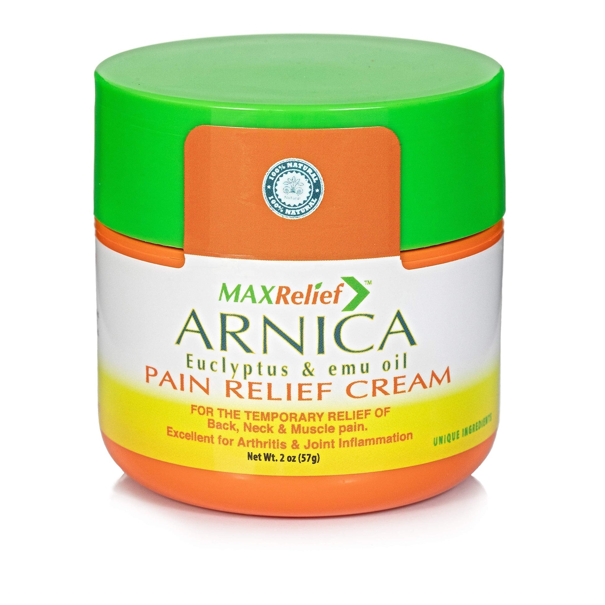 MaxRelief Arnica Montana Pain Cream - Advanced Formula for Deep Relief - Soothe Knee, Joint & Muscle Pain - Reduce Swelling, Joint Inflammation Fibromyalgia & Plantar Fasciitis Relief - Emu Oil 2oz MaxReliefAu supplements