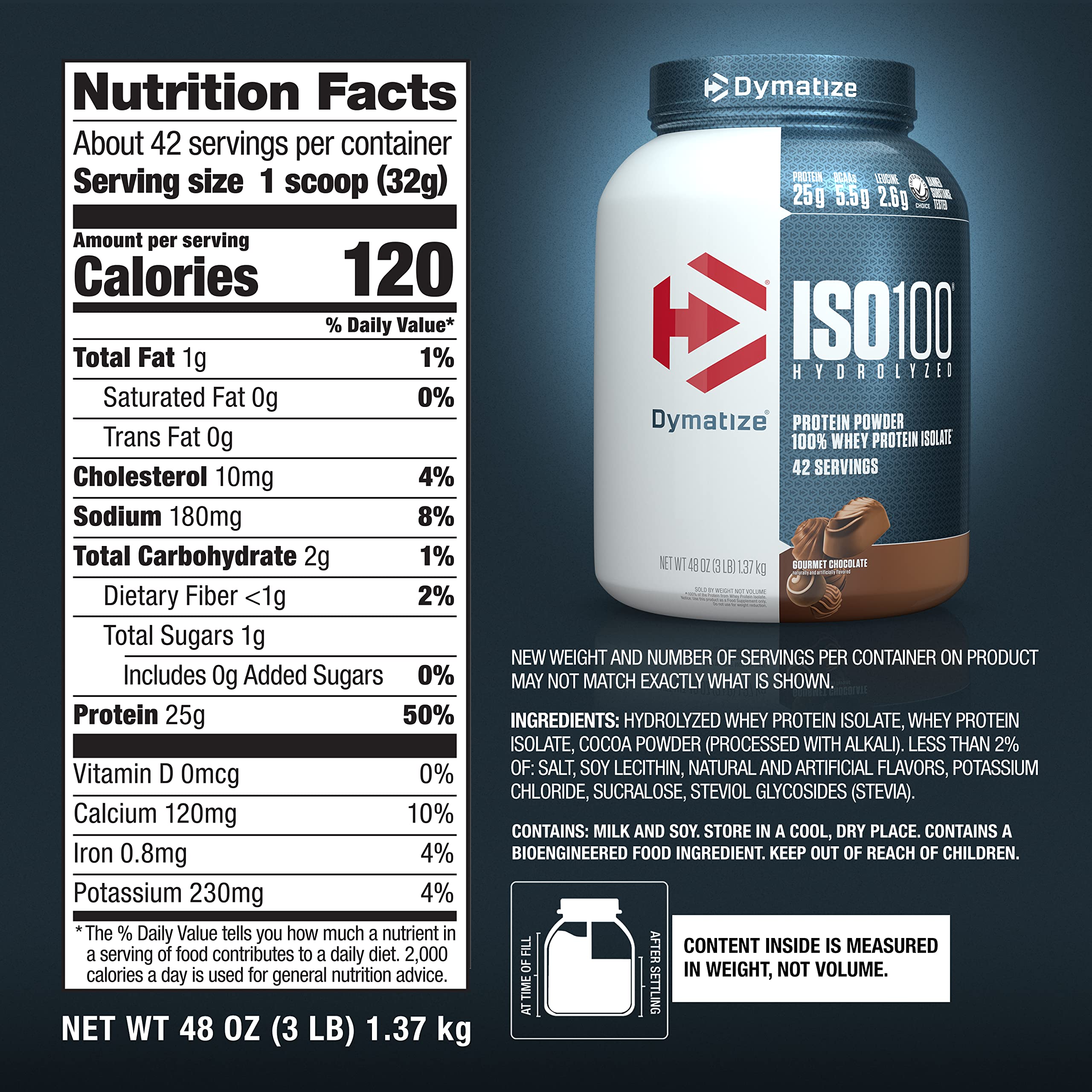 Dymatize ISO100 Hydrolyzed Protein Powder, 100% Whey Isolate Protein, 25g of Protein DymatizeUS supplements