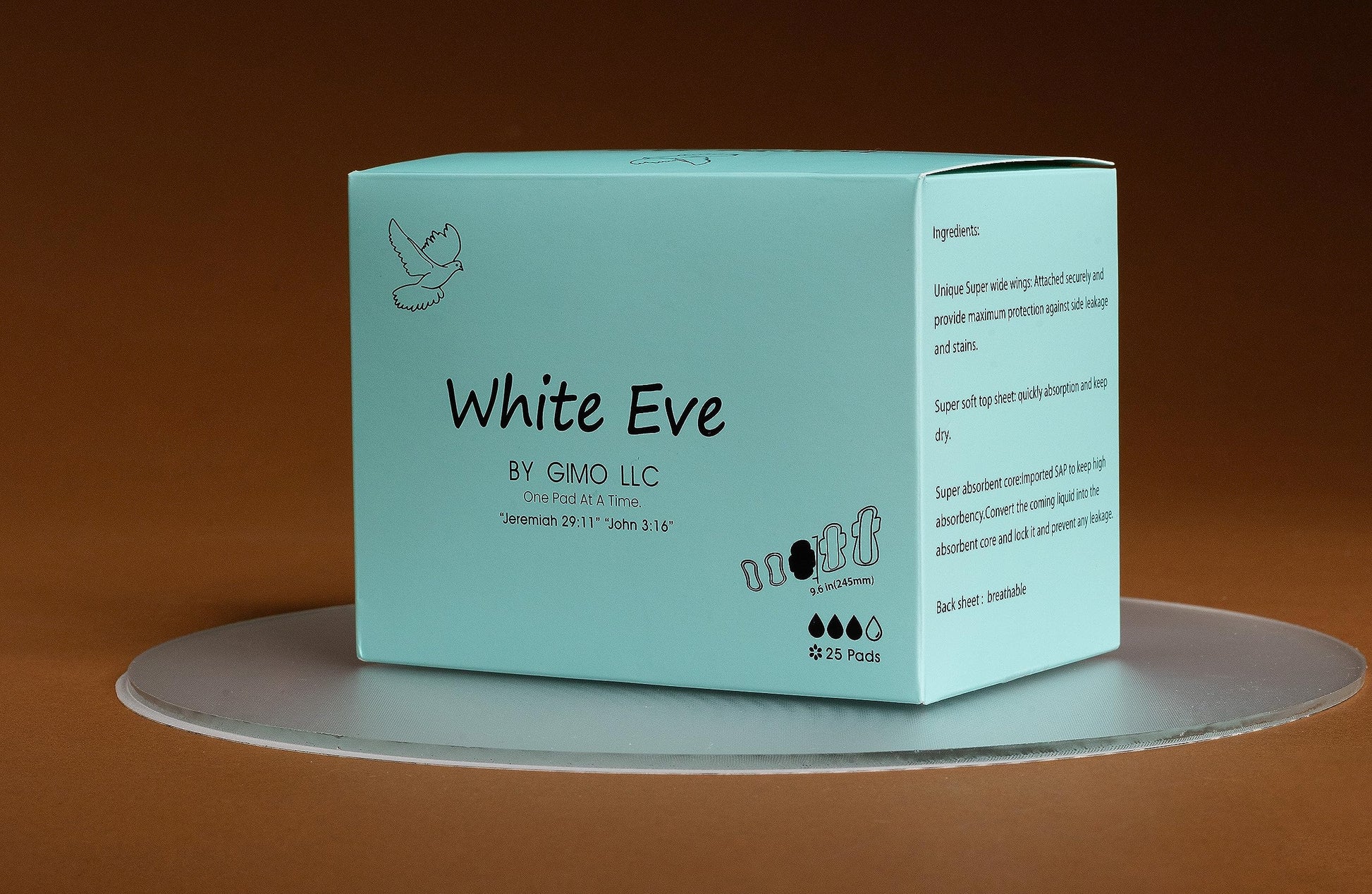 WHITE EVE Sanitary Pad Ultra Thin Sanitary Pads for Women with Fast Absorption and Leak Guard WHITE EVEAu supplements