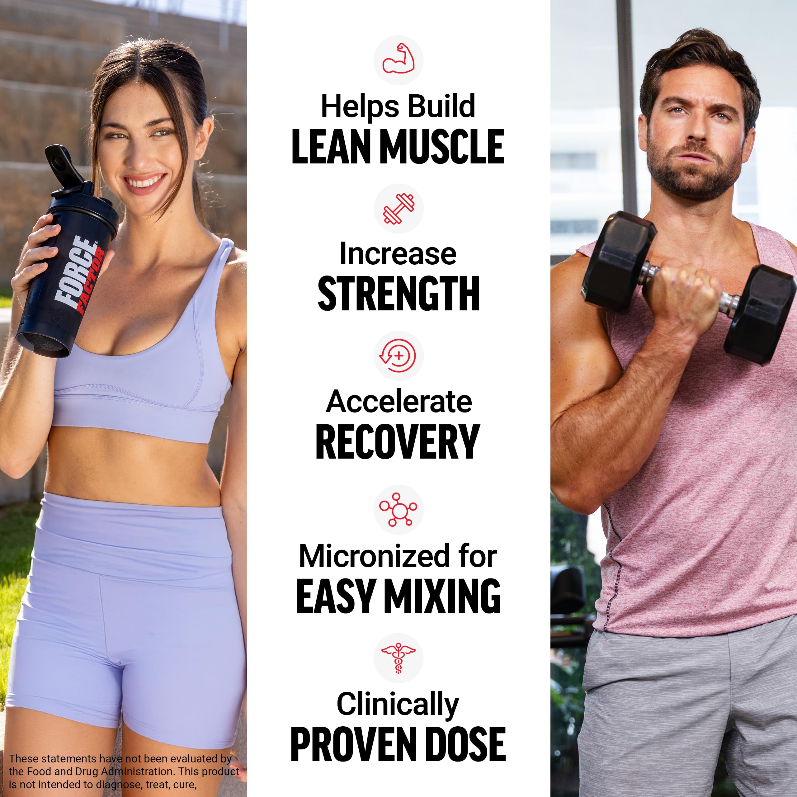 Force Factor Creatine Monohydrate Powder, 5g Micronized Dose to Support Muscle Growth, Strength, Recovery, Cognitive Health & Memory, Unflavored, 200 Servings Force FactorAu supplements
