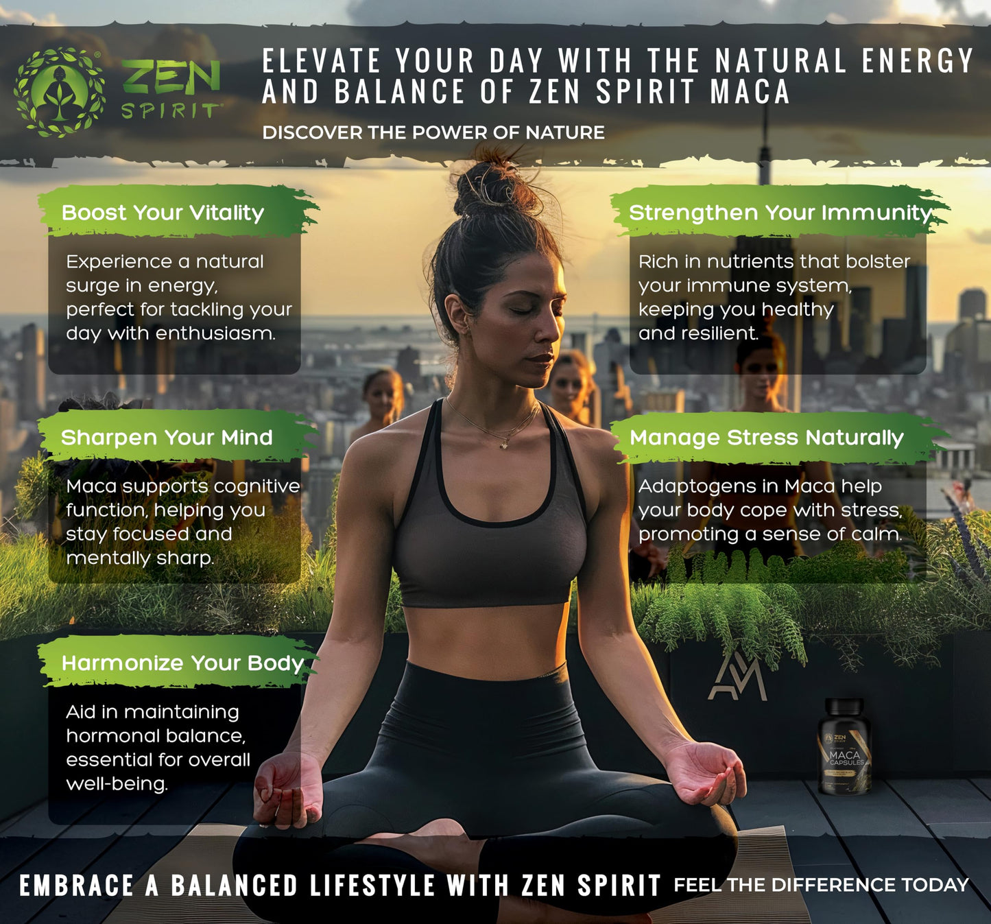 Zen Spirit Maca Root Powder Organic - Peruvian Root Premium Grade Superfood (Raw) - USDA & Vegan Certified - 1 Bag (8oz) Zen SpiritUS supplements
