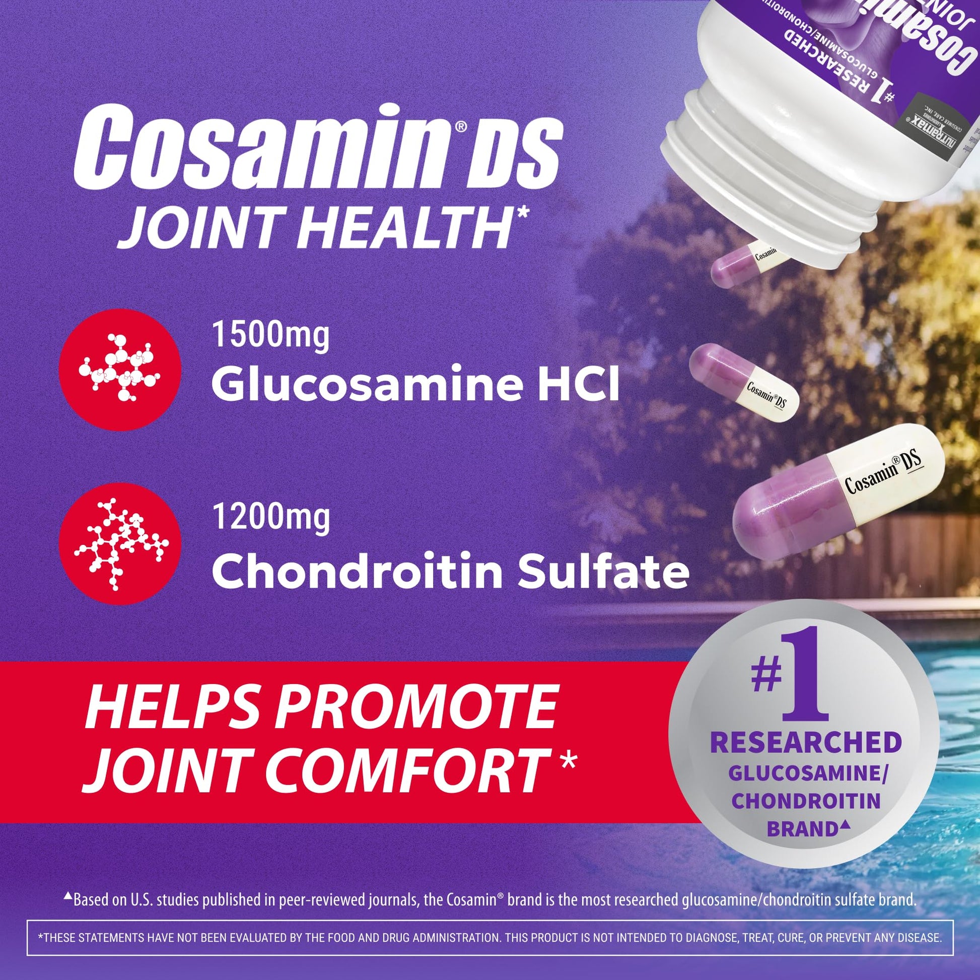 Nutramax Laboratories Cosamin® DS Joint Health Supplement with Glucosamine & Chondroitin for Adult Men & Women, Joint Supplement, 180 Capsules Nutramax LaboratoriesAu supplements