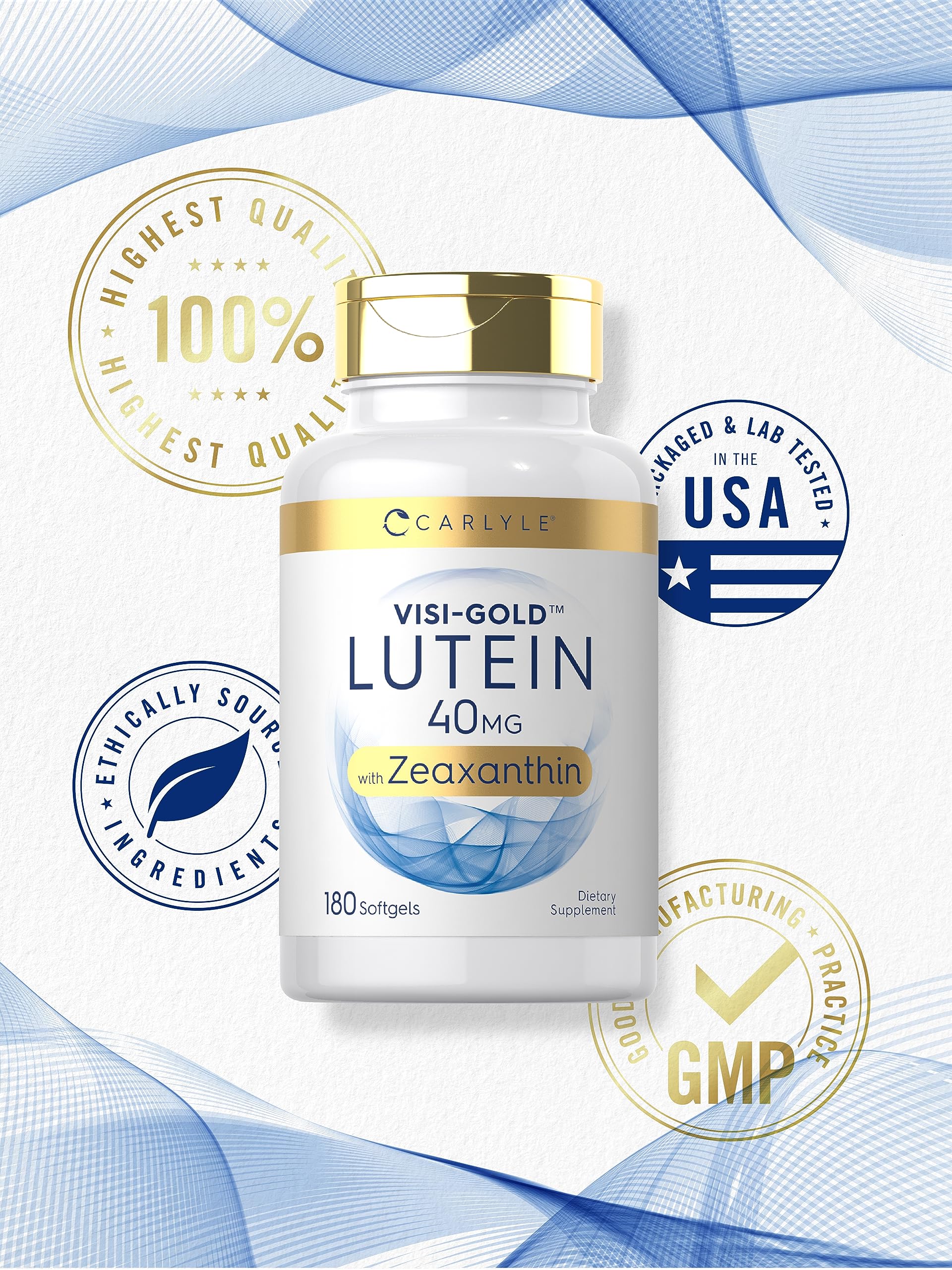 Carlyle Lutein and Zeaxanthin 40 mg | 180 Softgels | Eye Health Vitamins CarlyleUS supplements